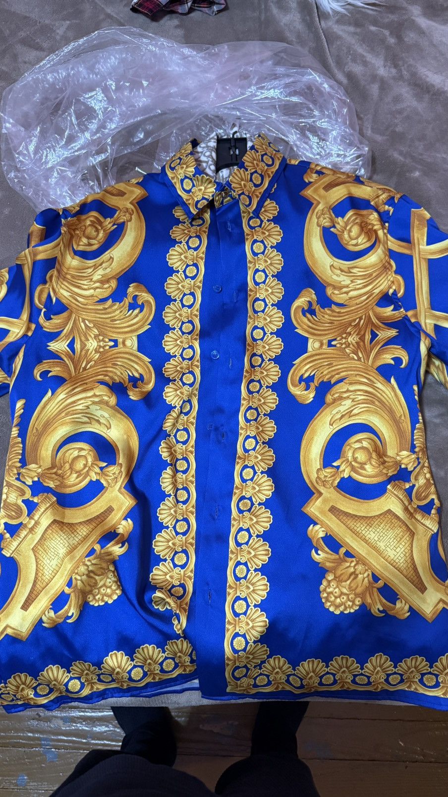 Versace Versace silk short sleeve shirt size L Size US L / EU 52-54 / 3 - 1 Thumbnail