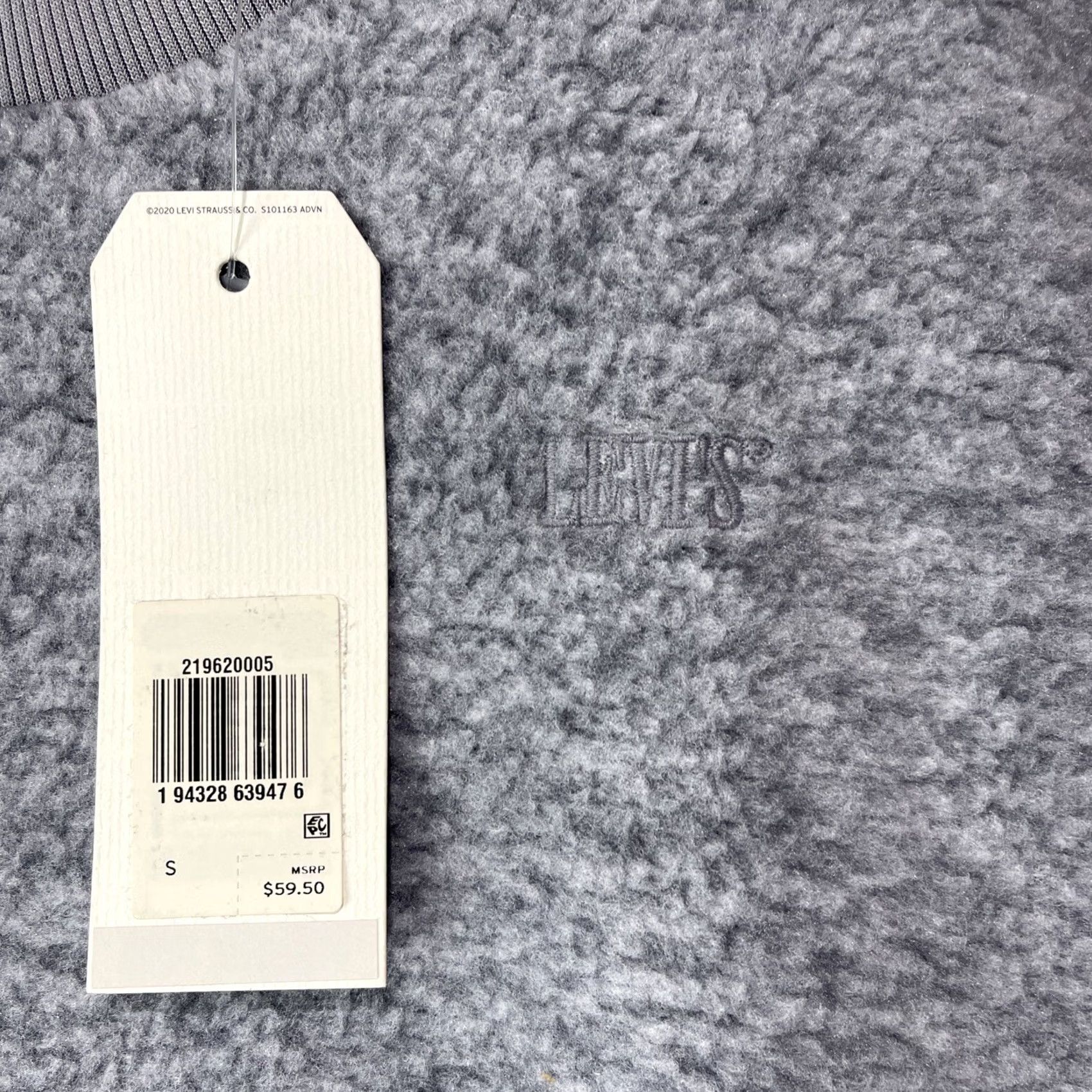 Levi's Levis Sweater Womens Small Gray Meadow Fleece Crew Pullover Sweatshirt Size S / US 4 / IT 40 - 6 Thumbnail