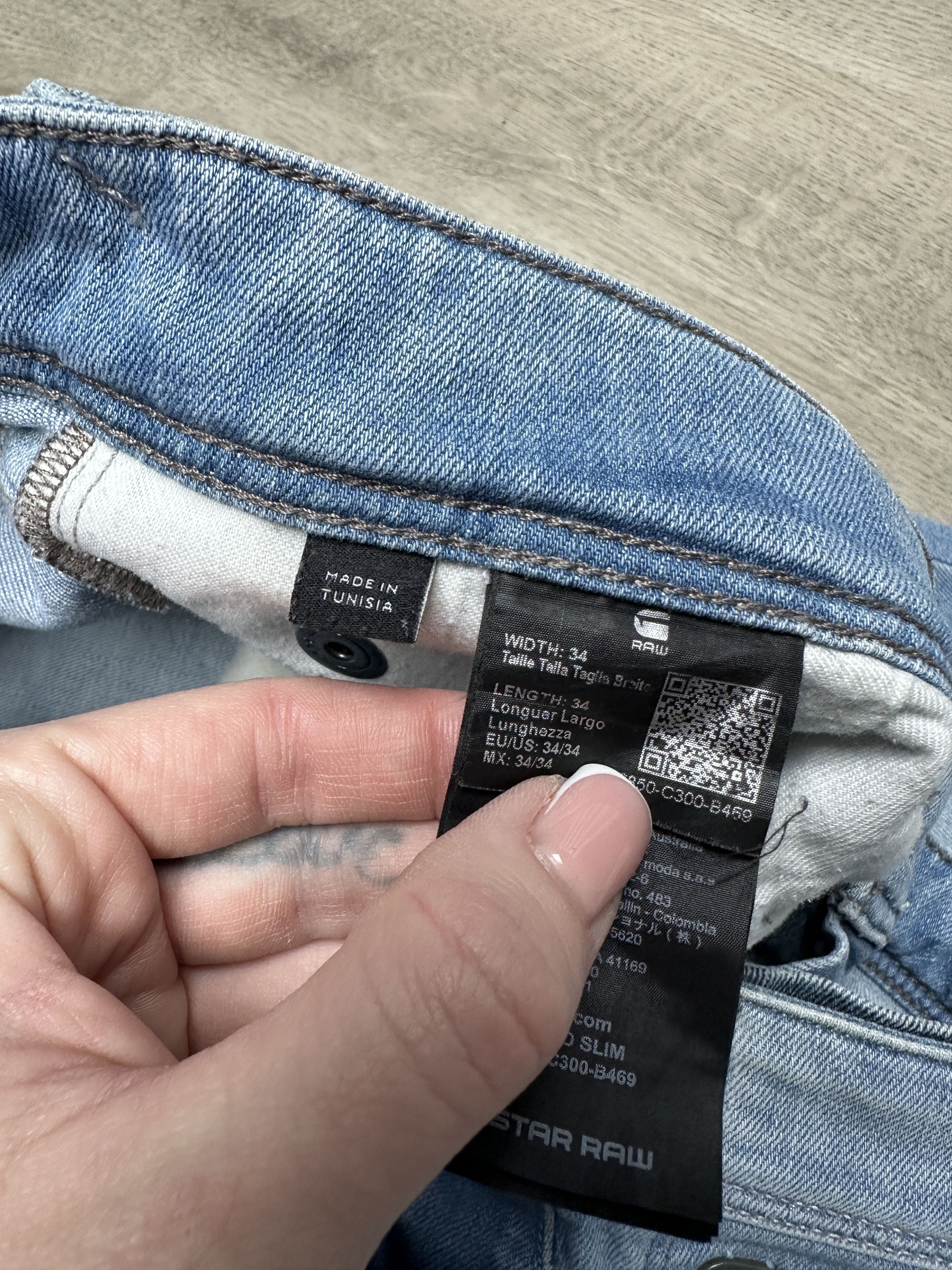 G-Star G Star Raw Mens G-Bleid Slim Denim Pants Jeans Size US 34 / EU 50 - 6 Thumbnail