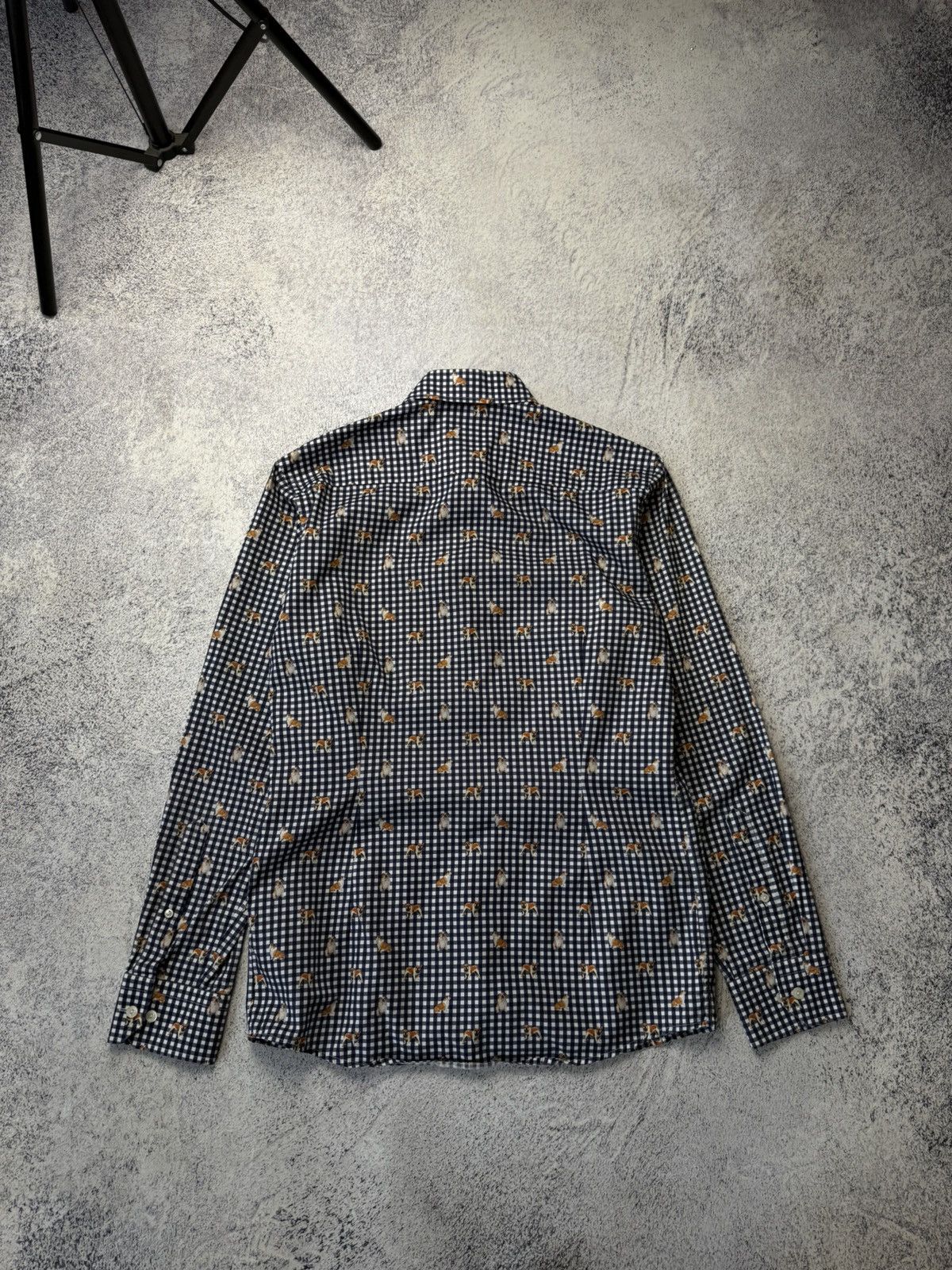 Eton ETON Mens Button Down Monogram Mops Slim Long Sleeve Shirt Size US M / EU 48-50 / 2 - 19 Thumbnail
