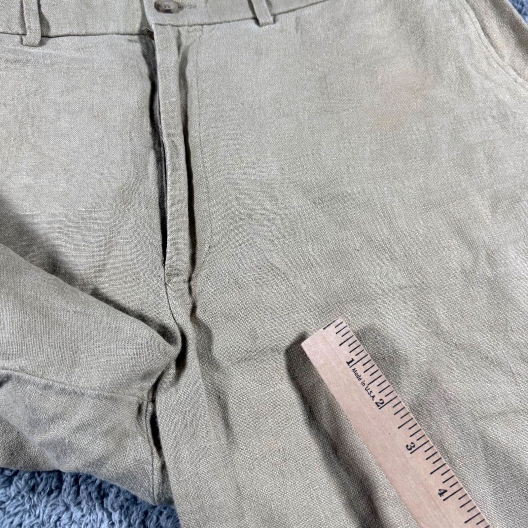 Polo Ralph Lauren VINTAGE Polo Ralph Lauren Shorts Men 38 Tan 100% Linen Flat Front Casual Size US M / EU 48-50 / 2 - 6 Thumbnail
