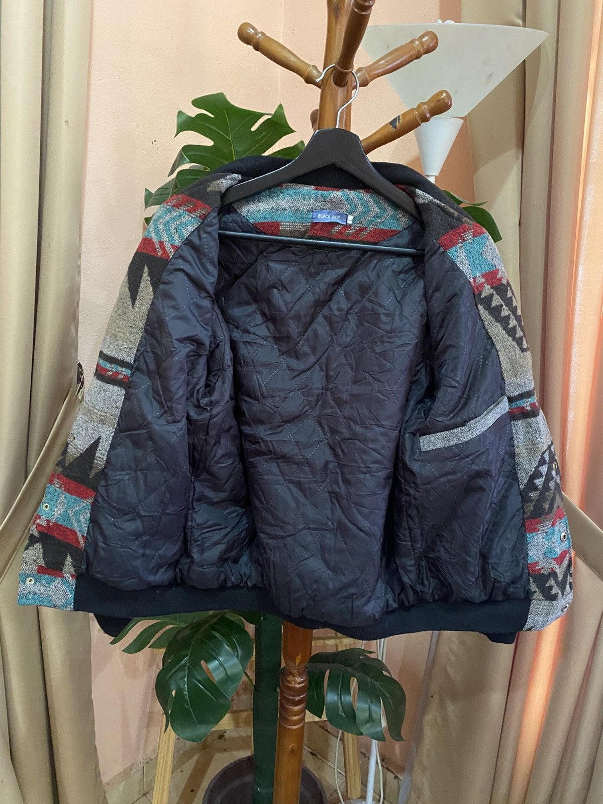 Black Boy Place VINTAGE BLACK BOY NAVAJO BOMBER JACKET Size L / US 10 / IT 46 - 10 Thumbnail