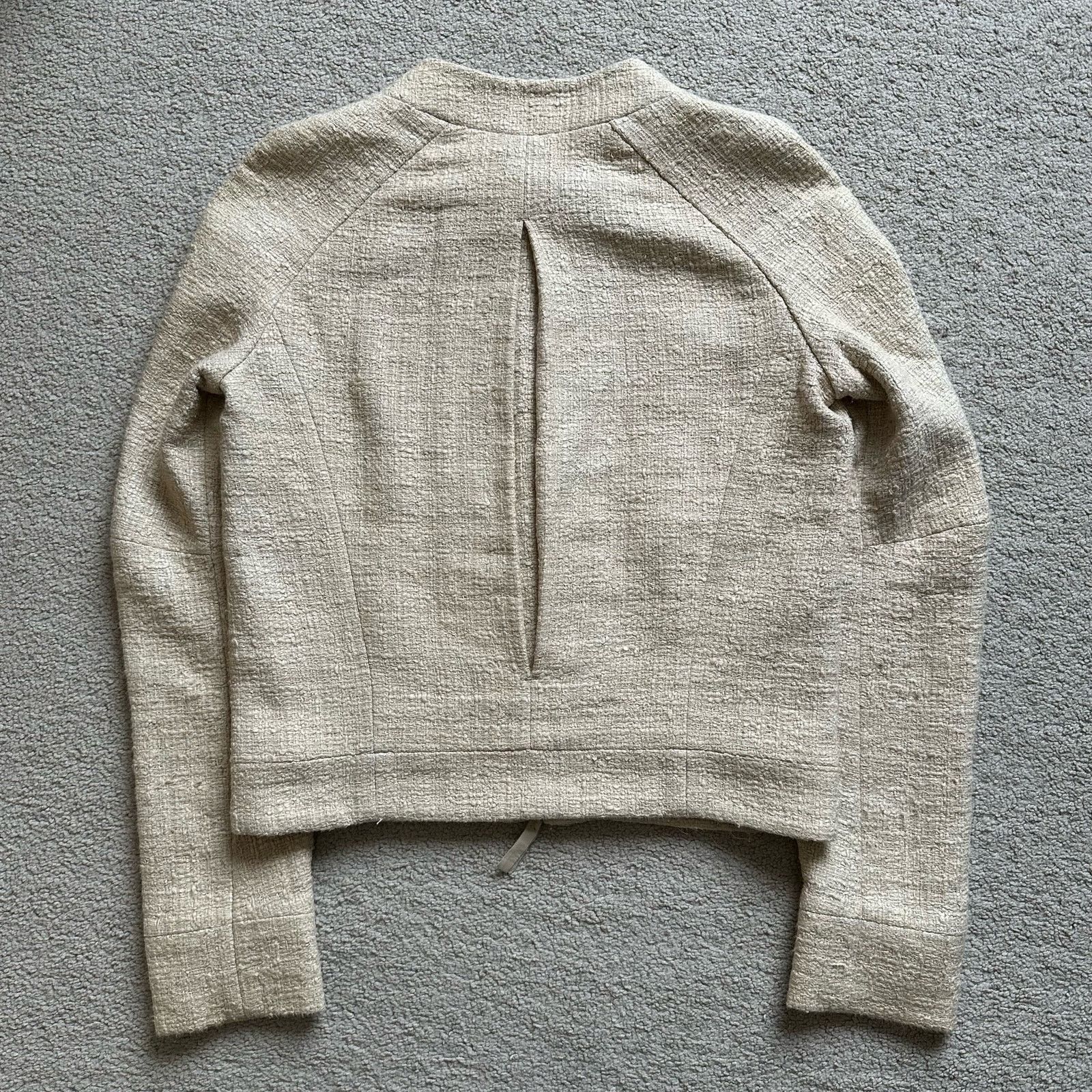Other Reed Krakoff Tweed Collarless Jacket in Creme Beige | LArge Size L / US 10 / IT 46 - 2 Thumbnail