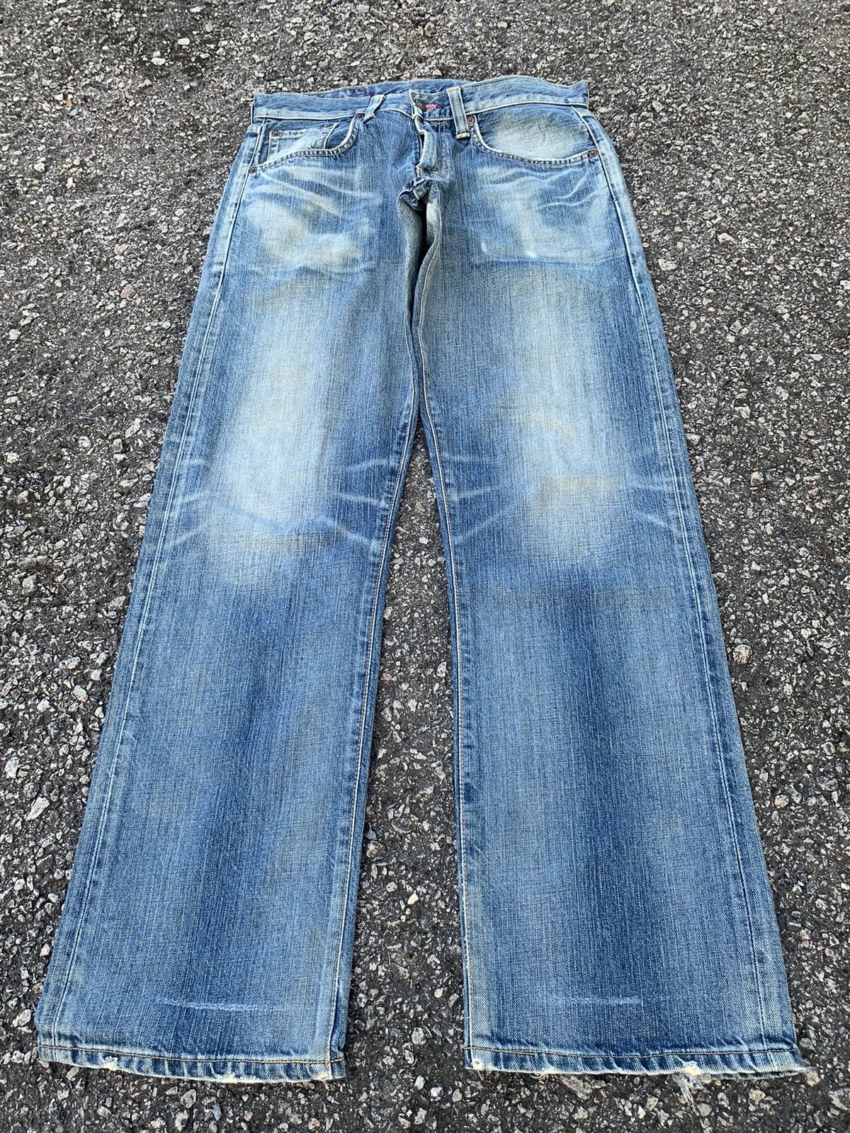 Kapital VINTAGE EDWIN 504 JAPANESE FADED & RUSTY DISTRESSED DENIM Size US 32 / EU 48 - 2 Thumbnail