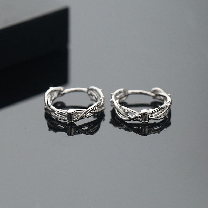 Jewelry × Sterling Silver Vibe Earrings One Pairs Chrome Jewelry Size ONE SIZE - 3 Thumbnail
