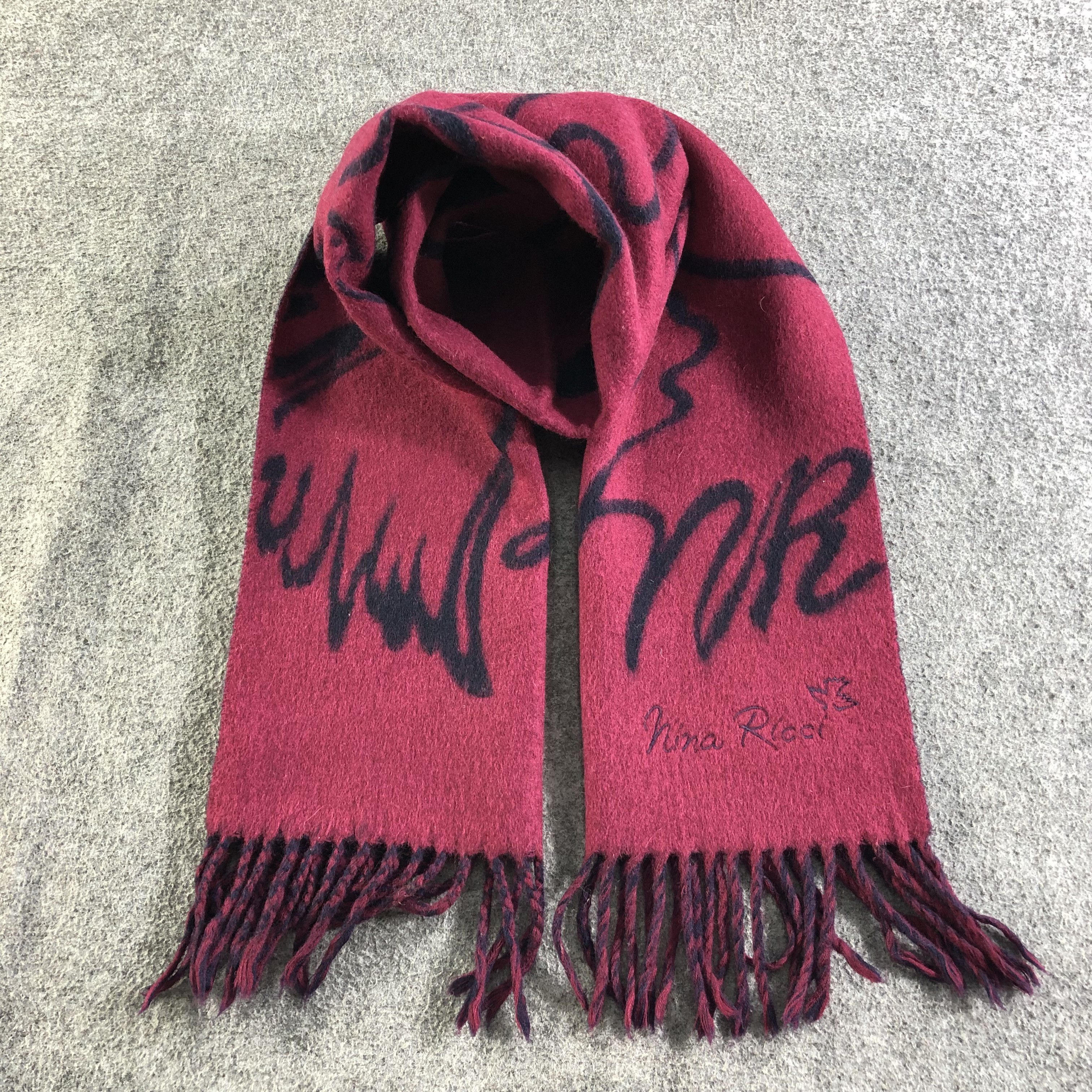 Nina Ricci Nina Ricci Wool Scarf Muffler V1978 Size ONE SIZE - 1 Thumbnail