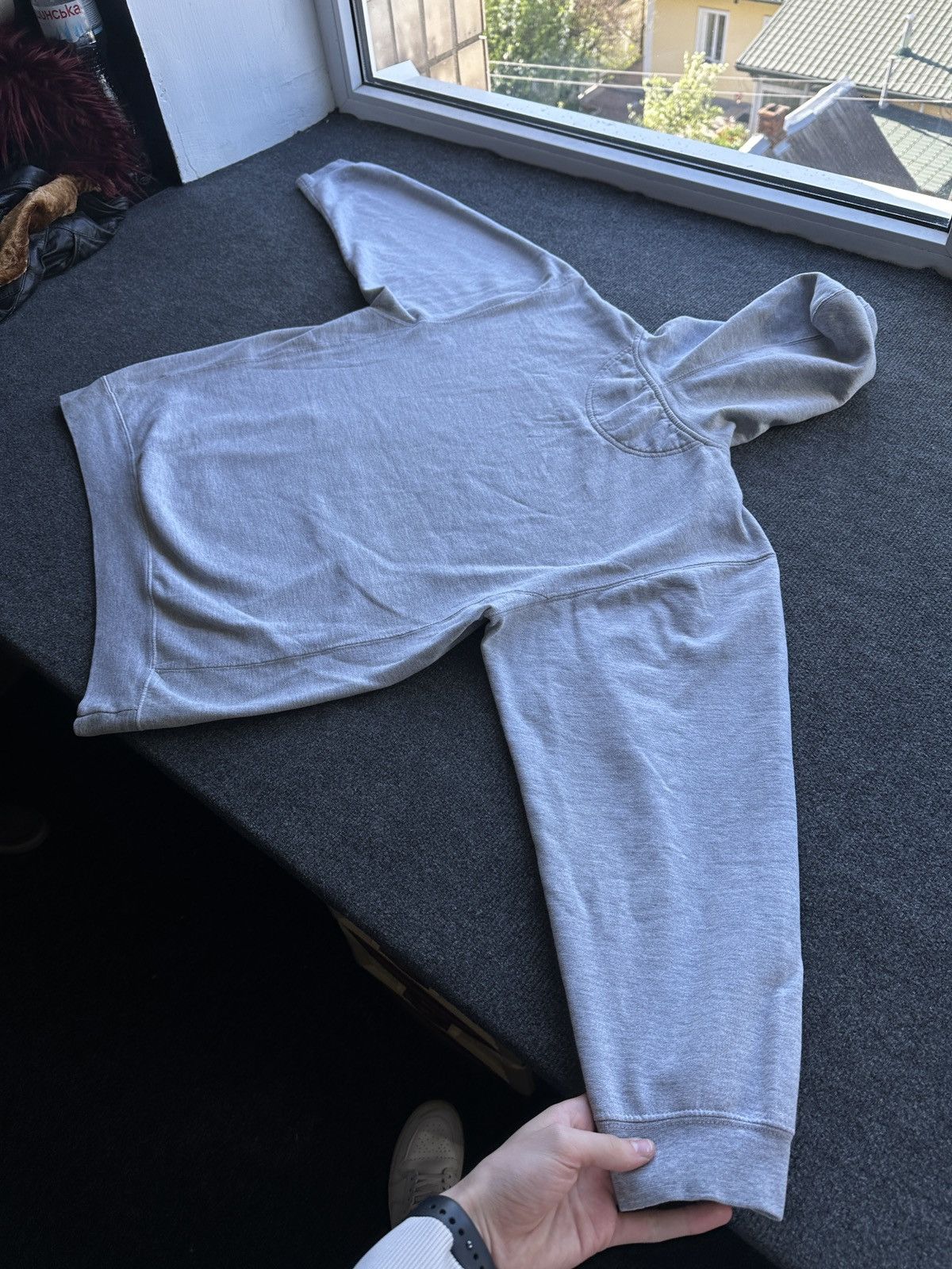 Vintage NEBRASKA HUSKERS 🚨 MEN GRAY BOXY HOODIE BIG LOGO Size US L / EU 52-54 / 3 - 11 Thumbnail