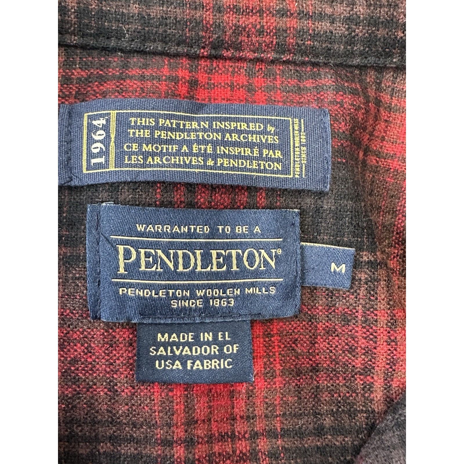 Pendleton Women’s Pendleton Board Shirt 100% Virgin Wool Sz M Red Size M / US 6-8 / IT 42-44 - 7 Thumbnail