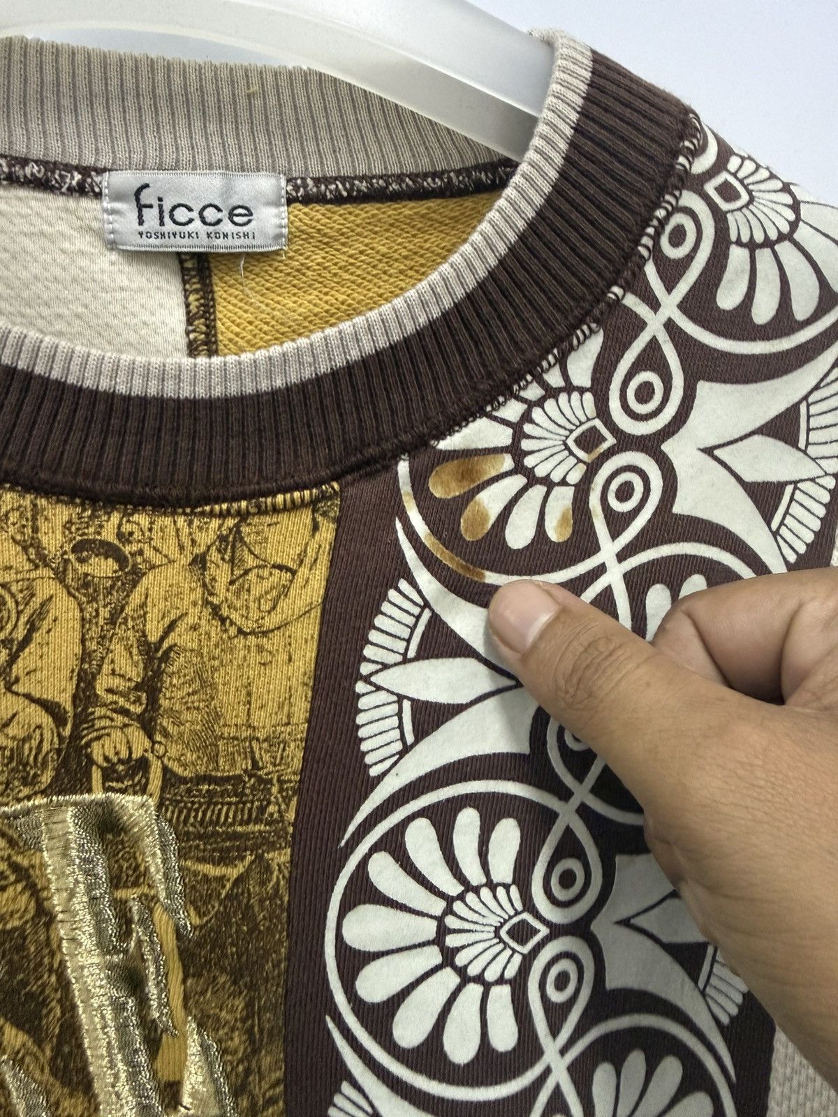 Yoshiyuki Konishi ⚡️Ficce Yoshiyuki Konishi Sweat Jpn Designer Patchwork Embroi Size US L / EU 52-54 / 3 - 6 Thumbnail
