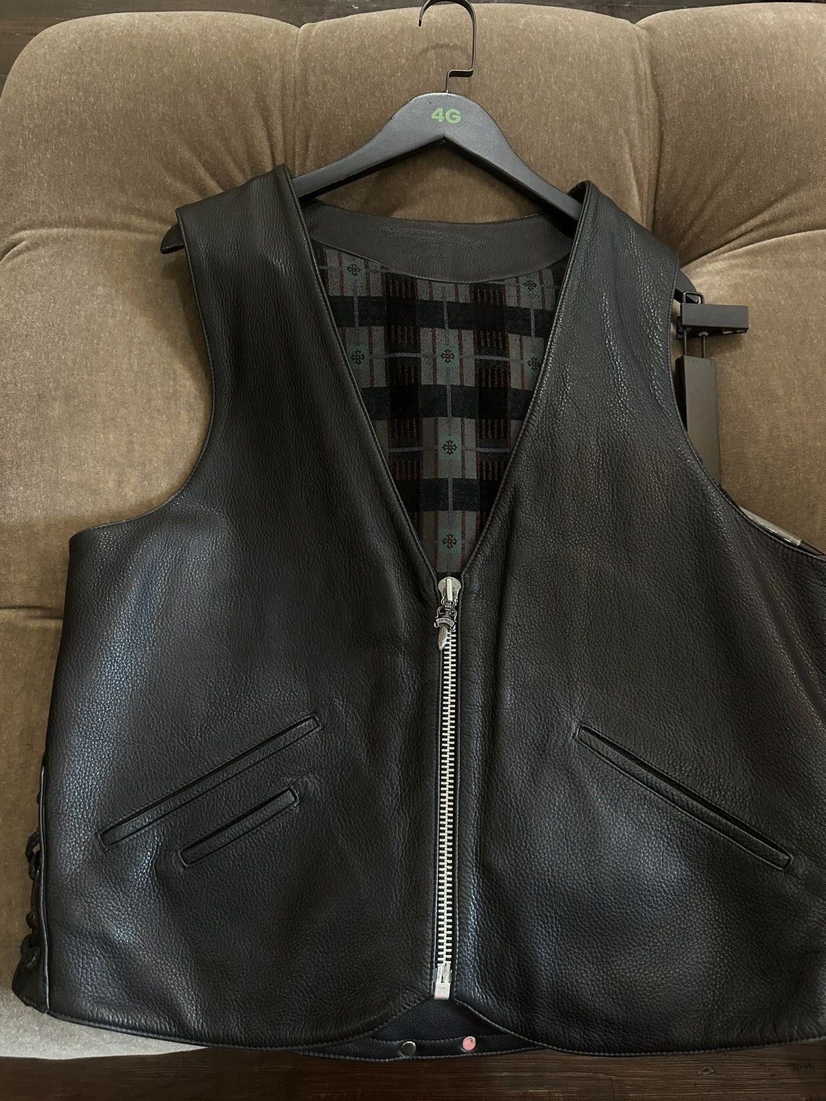 Chrome Hearts CHROME HEARTS LEATHER STAR VEST XXL 2XL NEW Size US XXL / EU 58 / 5 - 5 Thumbnail