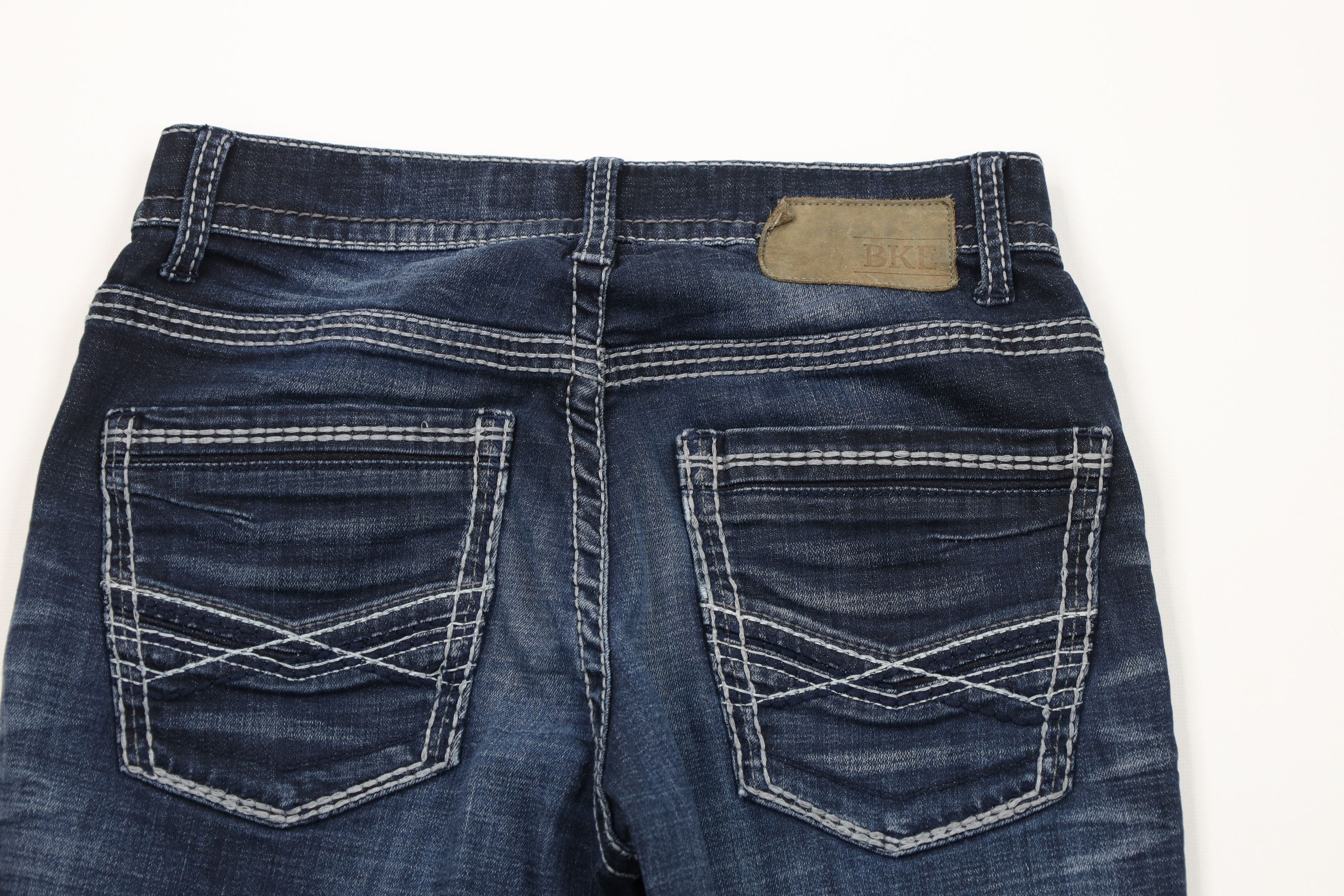 Vintage Buckle BKE Thick Stitch Stretch Bootleg Denim Jeans Blue Size 27" / US 4 / IT 40 - 9 Thumbnail