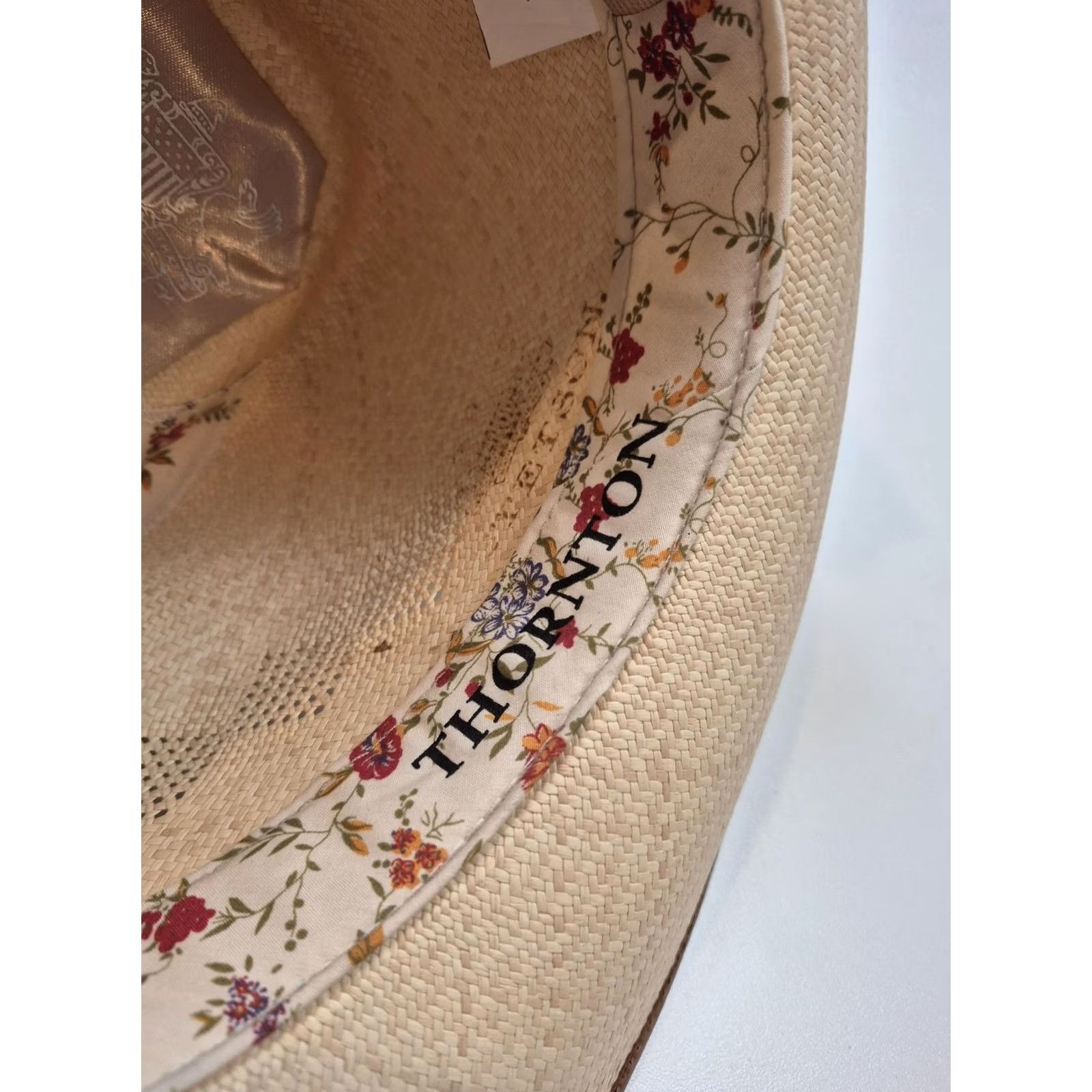 Stetson Stetson Hat Panama Mens One Size Beige Straw Leather Trim Lined Wide Brim Size ONE SIZE - 5 Thumbnail