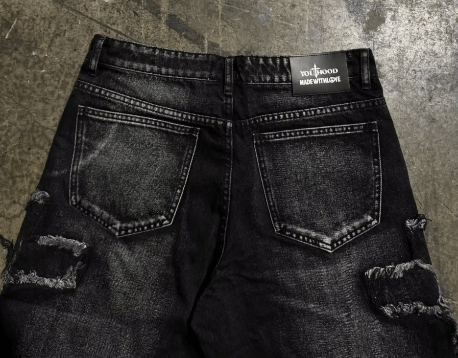 Japanese Brand street hip hop distressed denim shorts Size US 34 / EU 50 - 2 Thumbnail