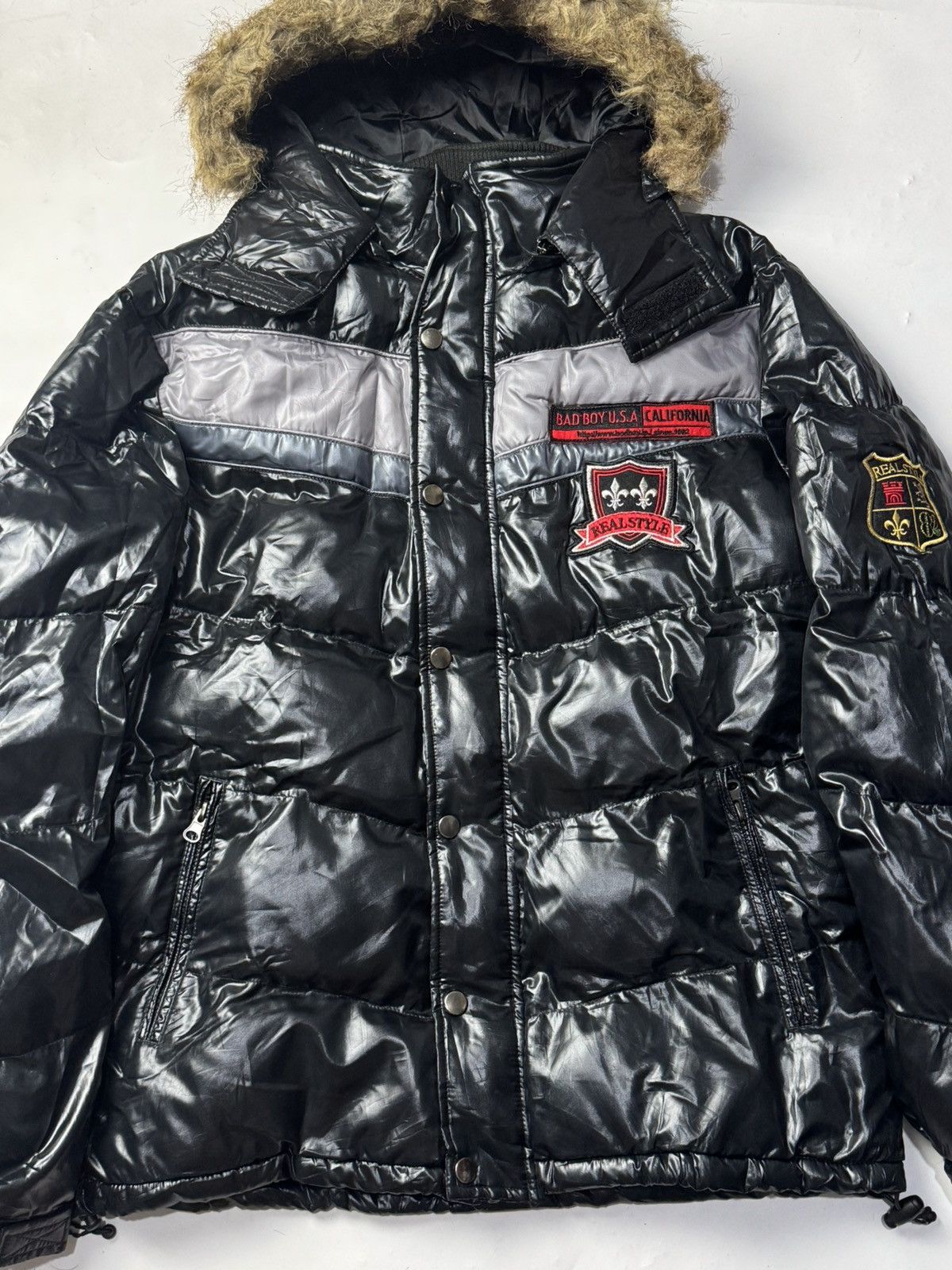 Japanese Brand Faux Fur Puffer Jacket Japanese Badboy Size US L / EU 52-54 / 3 - 4 Thumbnail