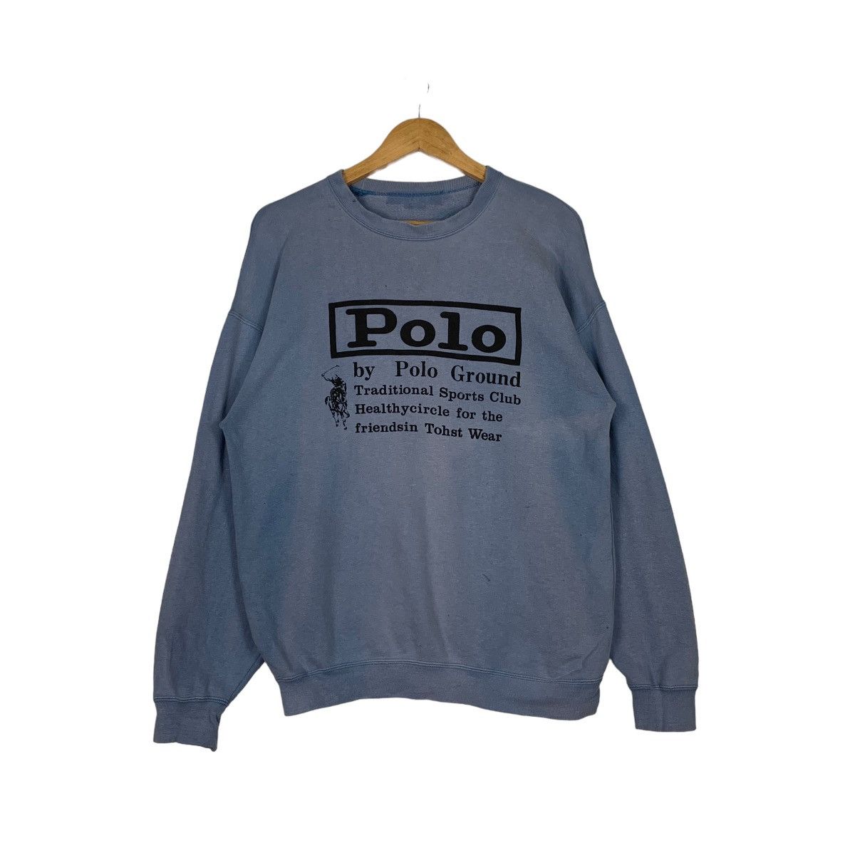 POLO by Polo Ground Big Logo Washed Sweatshirt #1176-C54