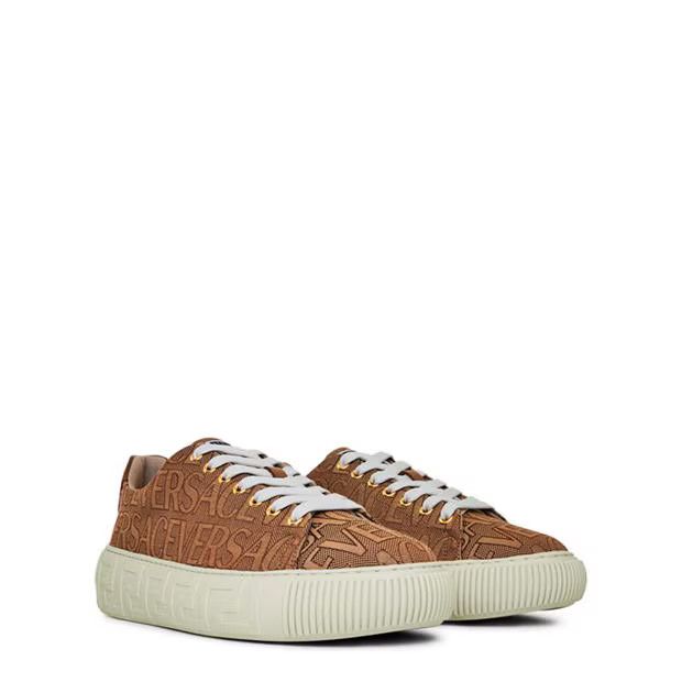 Versace o1g2r1mq0824 Greca Trainers in Brown & White Size US 12 / EU 45 - 3 Thumbnail