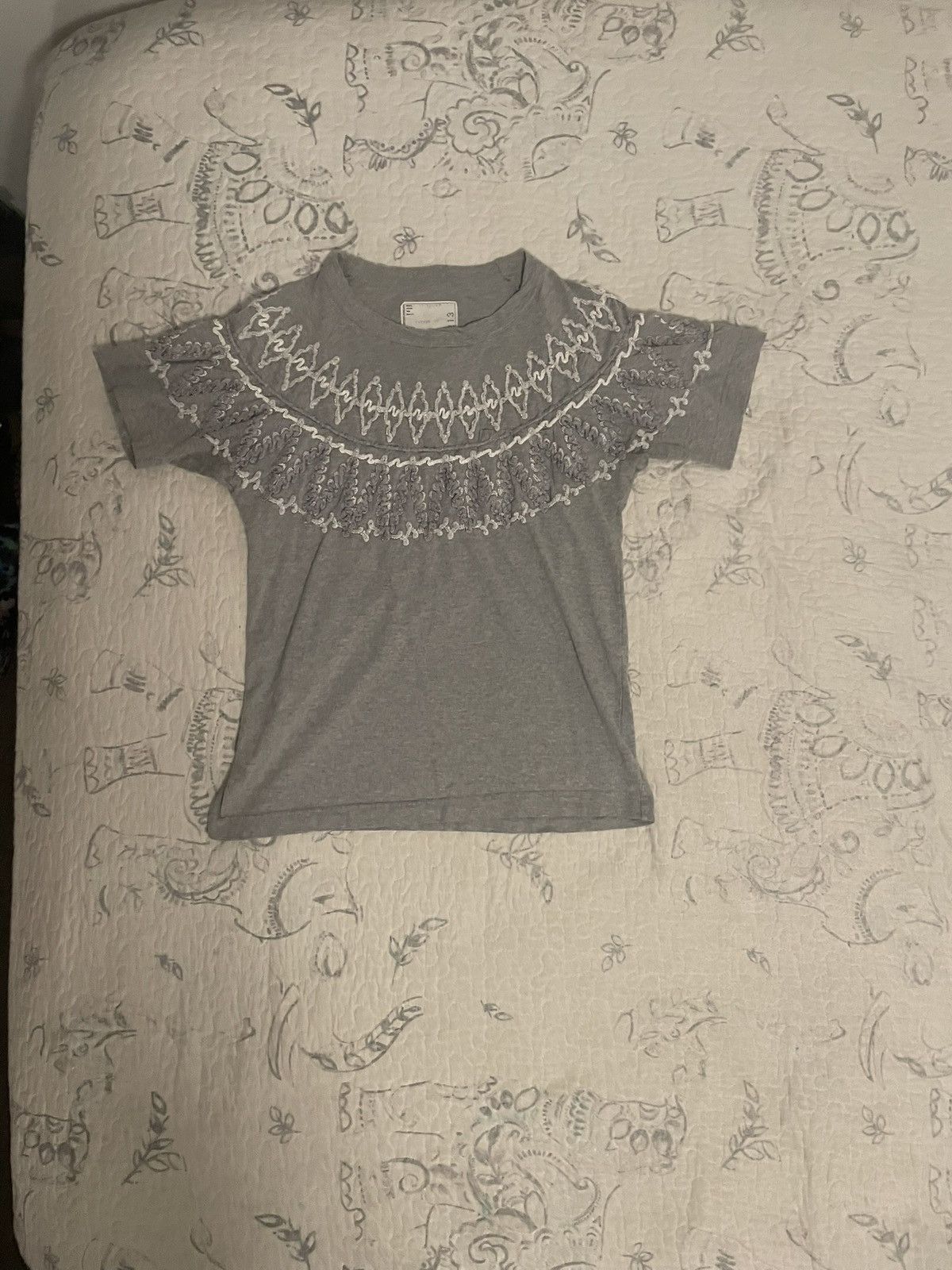 Sacai Grey Sacai Tee Crescent Design Rick Size US S / EU 44-46 / 1 - 4 Thumbnail