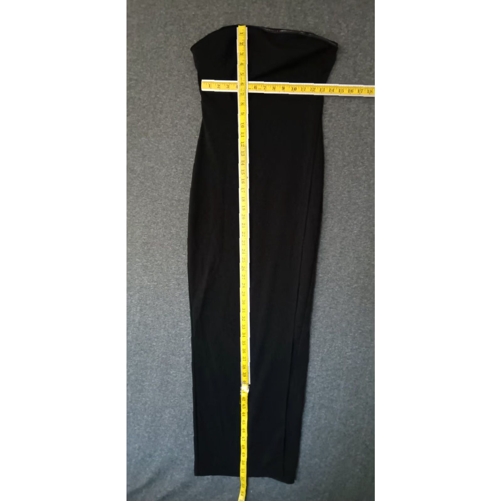Vintage Style Rack Black Strapless Maxi Dress Size M Women Vintage Classy Side Slit Formal Party/Cocktail Dress Size M / US 6-8 / IT 42-44 - 4 Thumbnail