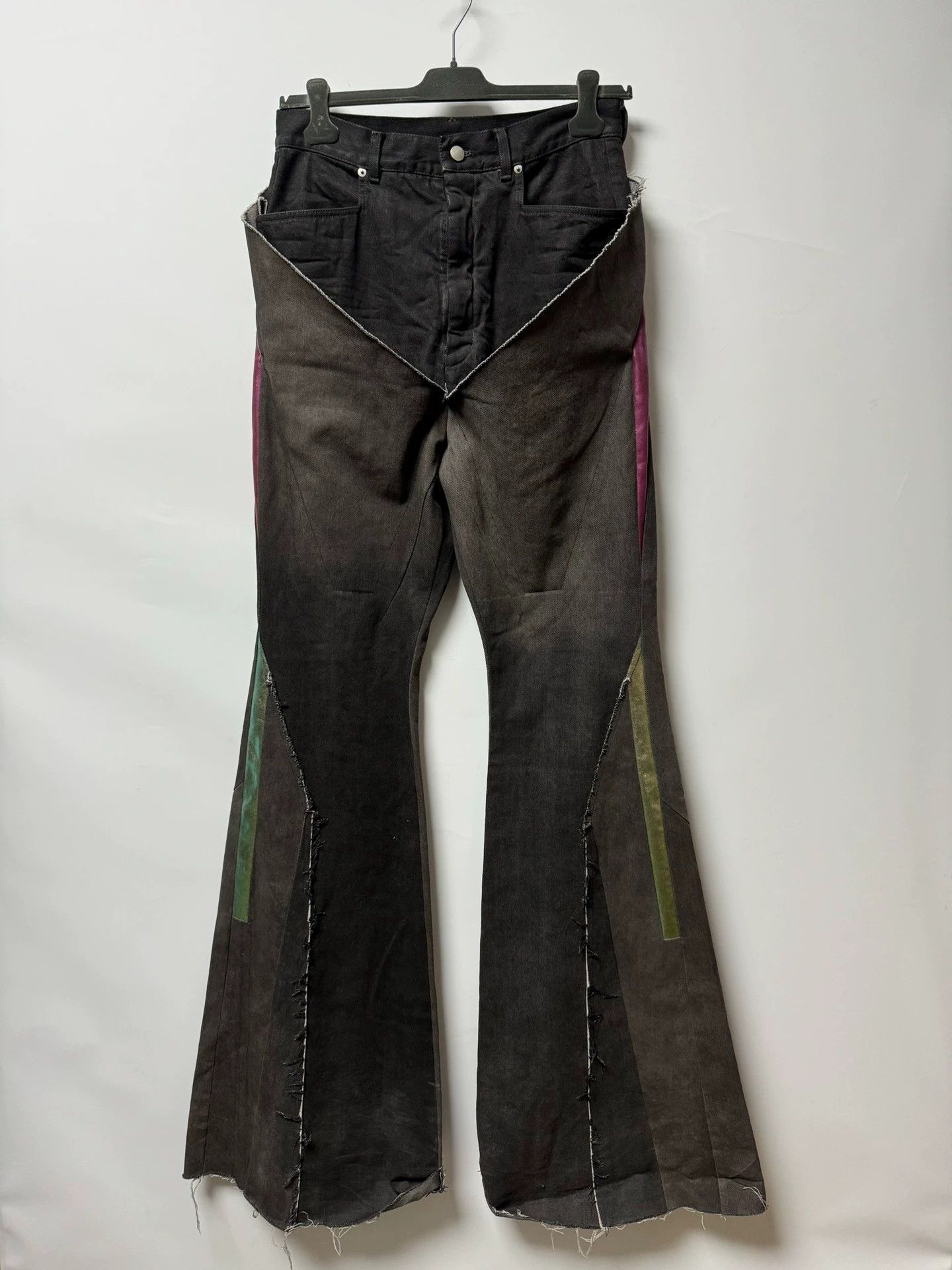 Rick Owens Rick owens Spliced laser denim Bolan bell bottoms Size US 31 - 1 Thumbnail