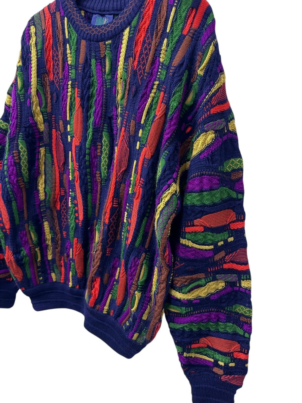 Vintage Vintage Coogi Style By Limnos 3D Cable Knit Wool Sweater Size US L / EU 52-54 / 3 - 6 Thumbnail