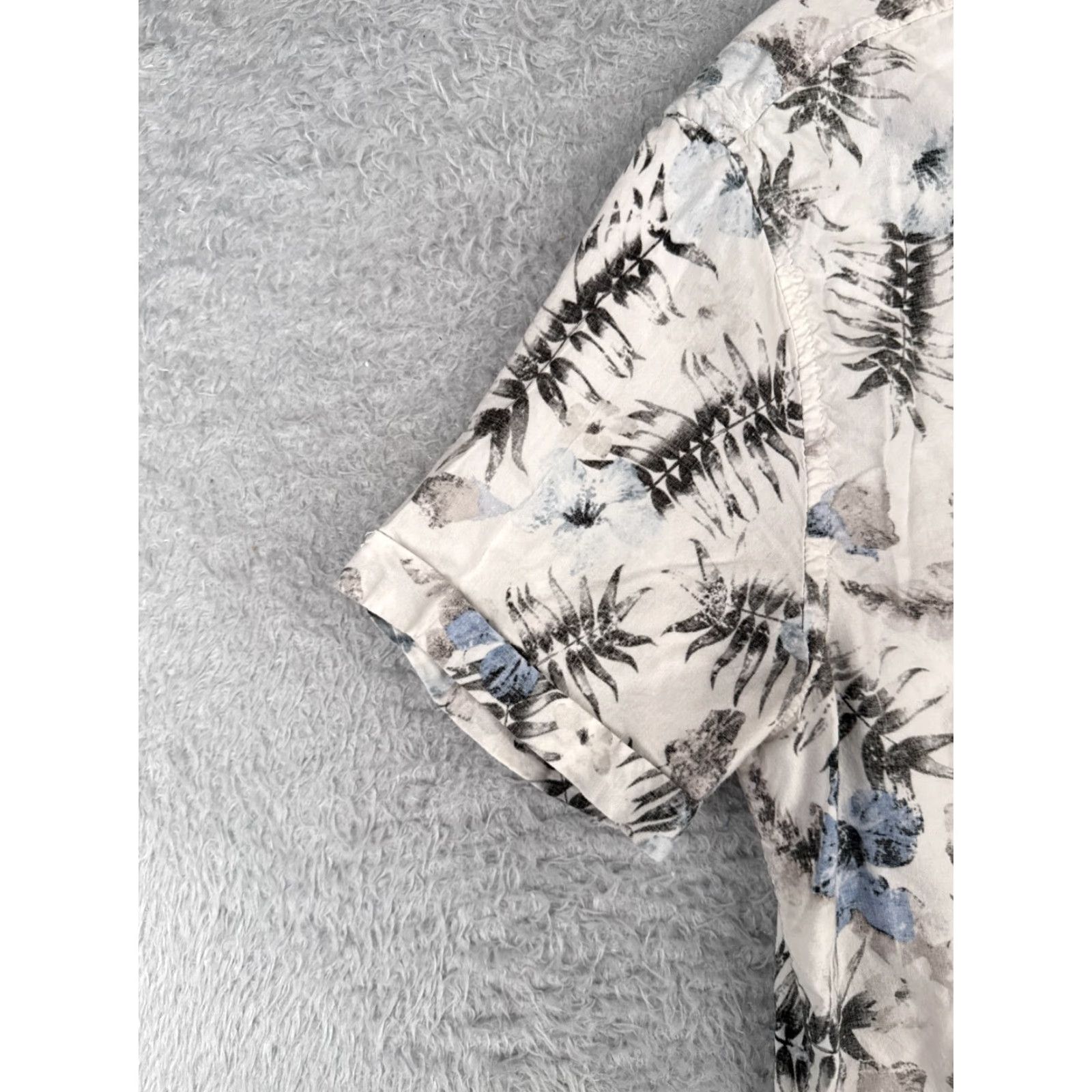 Vintage VINTAGE REPORT COLLECTION Shirt Men Medium White Floral Cotton Slim Fit Hawaiian (90s Theme) Mens Size US M / EU 48-50 / 2 - 3 Thumbnail