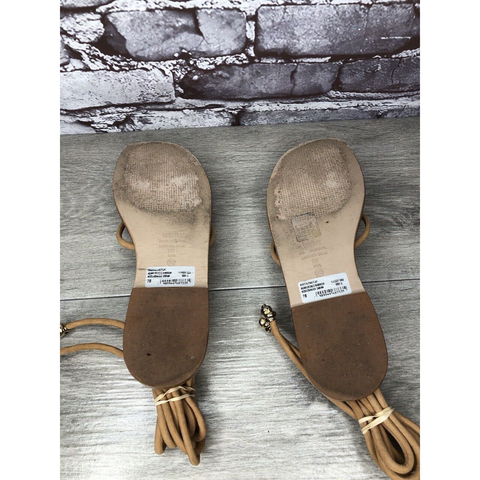 Other SCHUTZ Magdalena Nude Caramel Nubuck Boho Ankle Lace Sandals Size US 7 / IT 37 - 17 Thumbnail