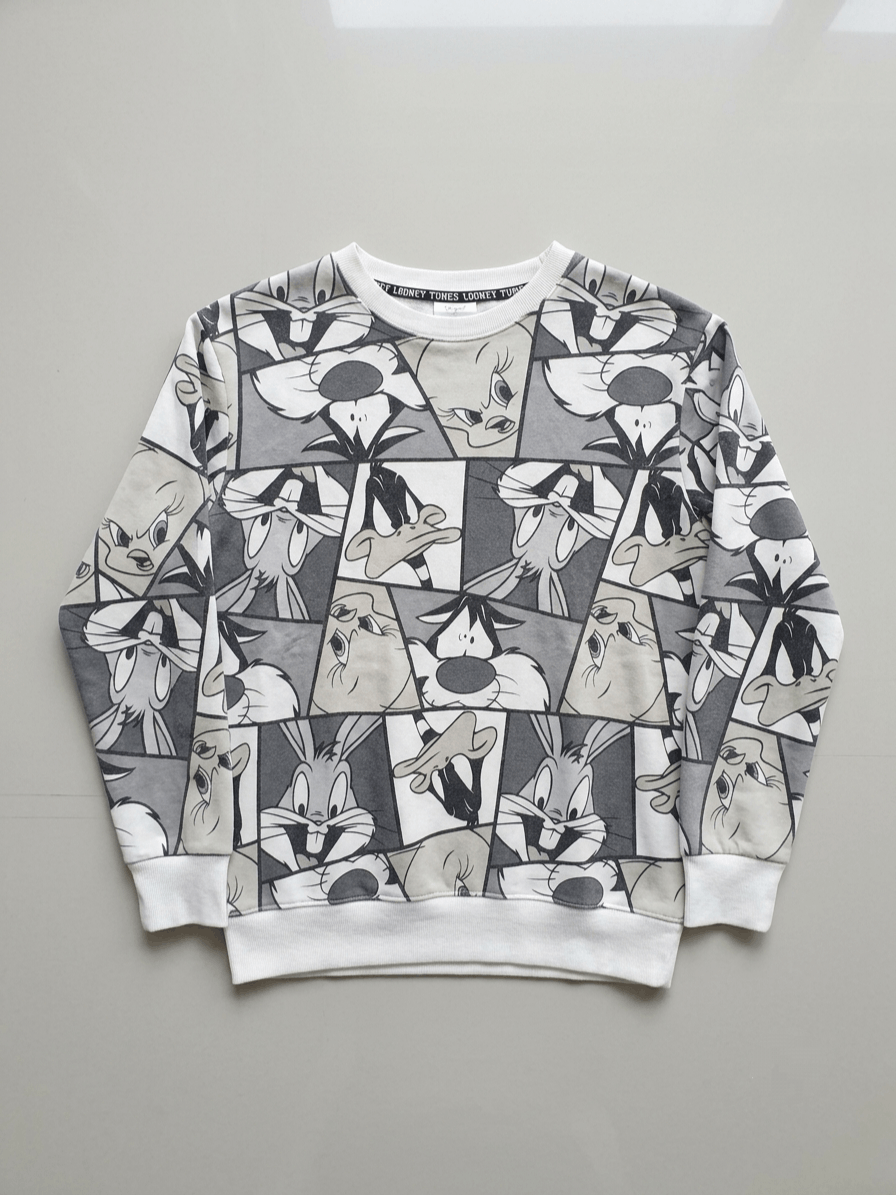 Japanese Brand Looney Tunes Full Print Character Sweatshirt (Warner Bros) Size US M / EU 48-50 / 2 - 1 Thumbnail