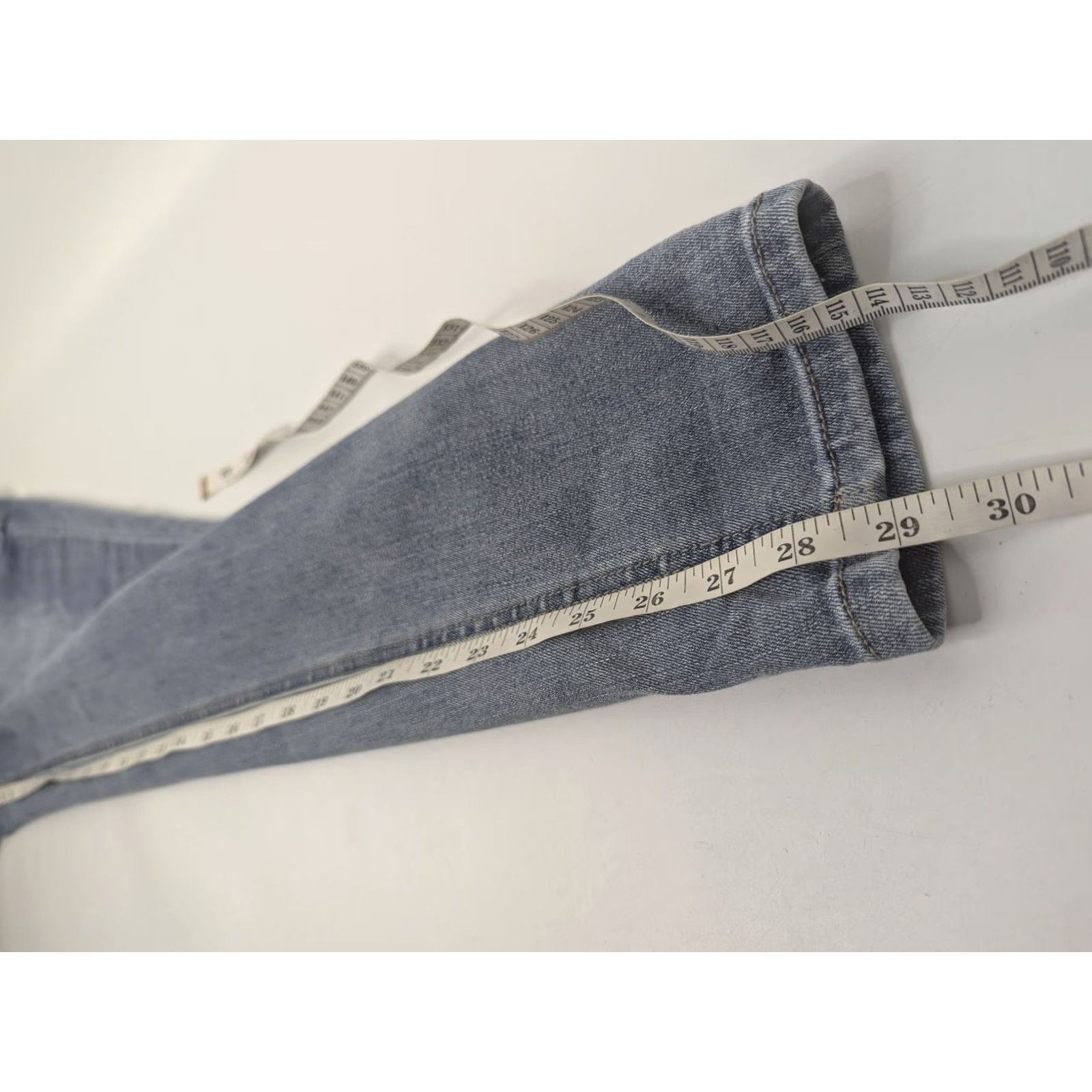 Vintage Democracy Jeans Ankle 8 Womens Medium Wash Blue Pop 5-Pocket Denim AB Technology Slim Stretch Regular Waist Mid Rise Shirts? Size 30" / US 8 / IT 44 - 6 Thumbnail