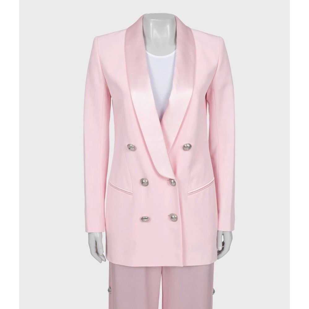 Balmain Balmain Pink Viscose Blazer & Trousers Suit Sz.36 Size XS / US 0-2 / IT 36-38 - 5 Thumbnail