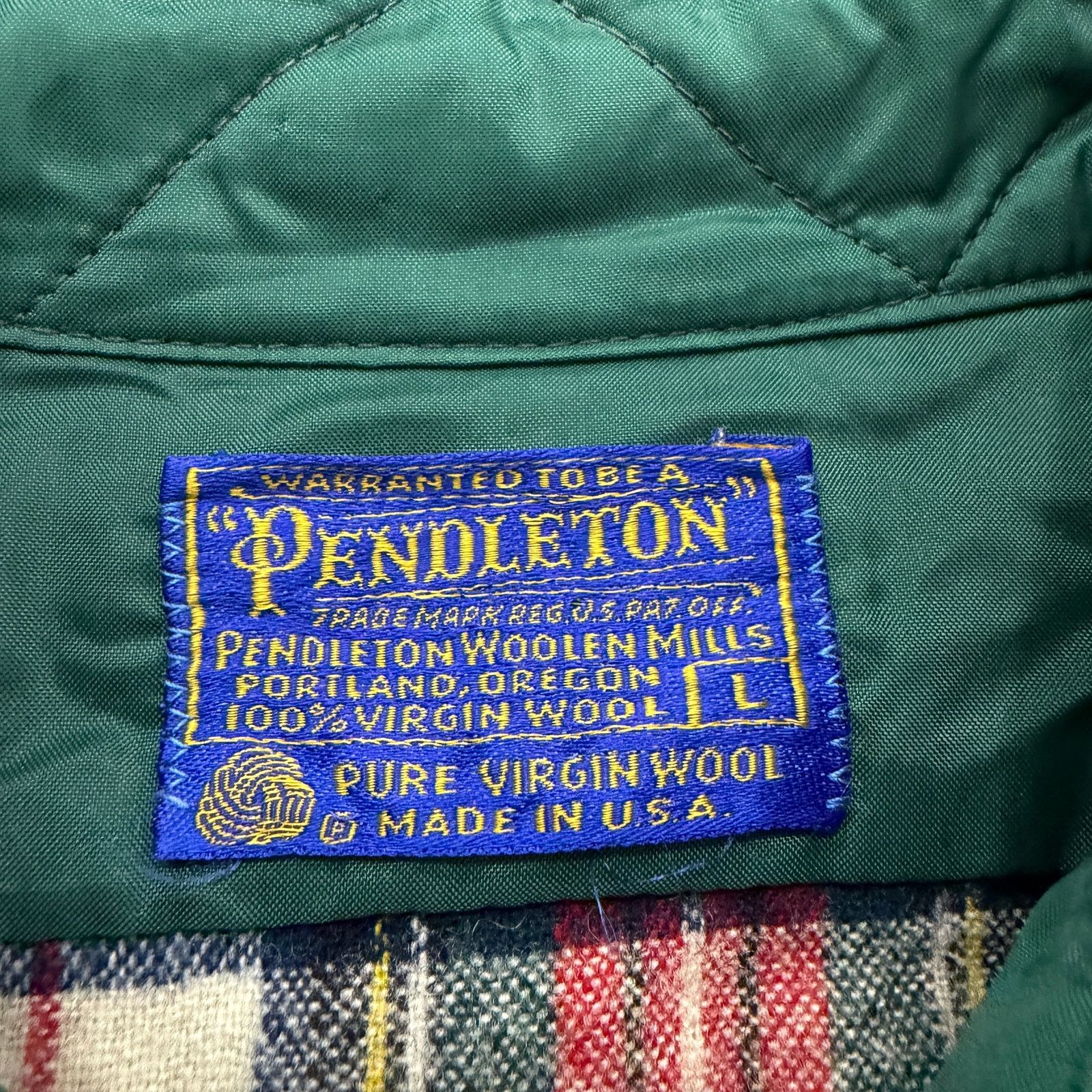 Pendleton Vintage Pendleton Virgin Wool Flannel Shirt Mens Large Plaid Size US L / EU 52-54 / 3 - 4 Thumbnail