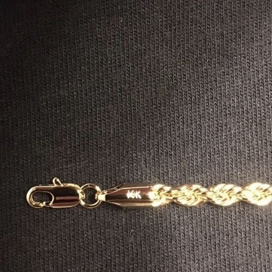 Jewelry Gold Chain Rope Chain Necklace Bundle Set 20in and 24in 4mm Size ONE SIZE - 5 Thumbnail
