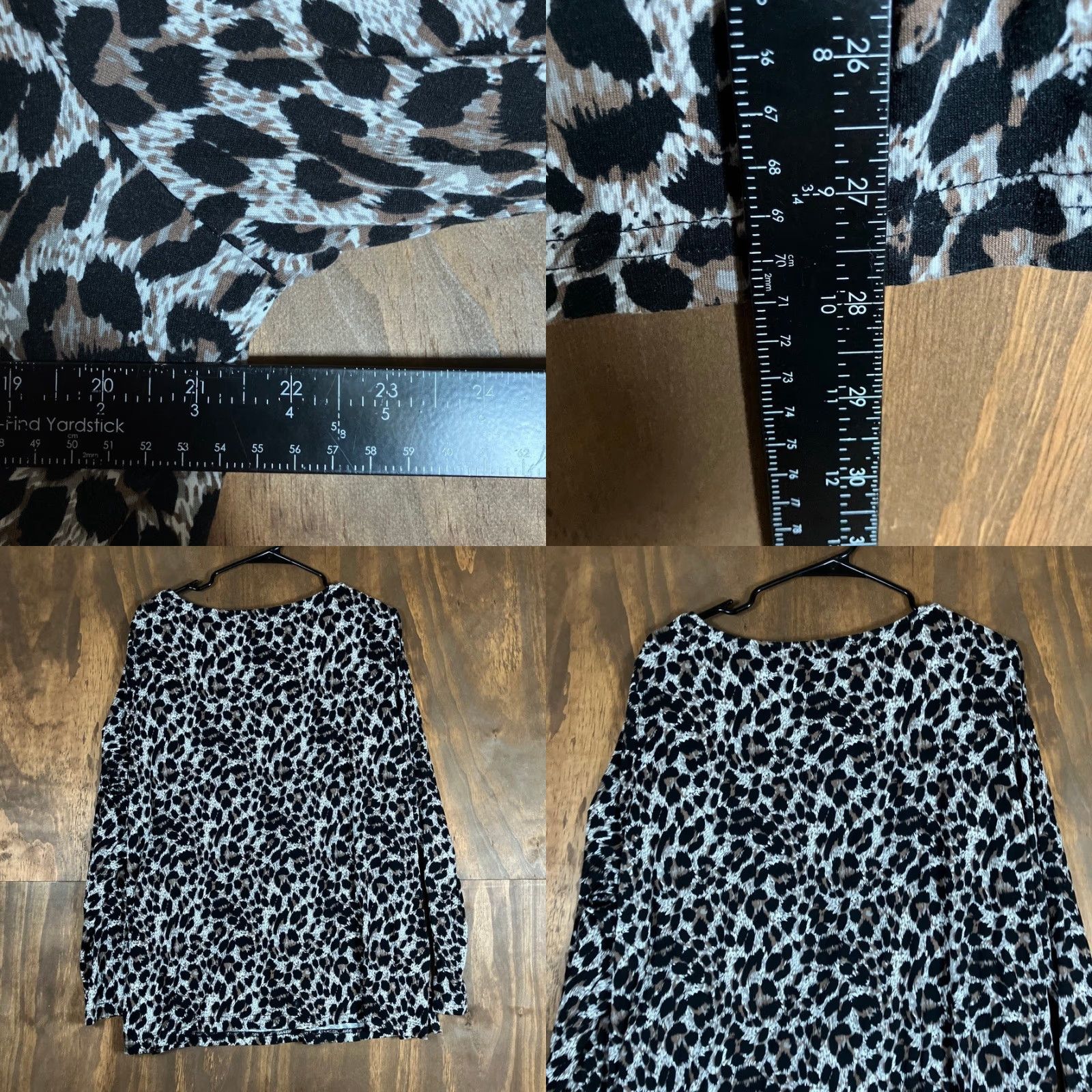 Vintage Mario Serrani Womens Blouse Brown Leopard Long Sleeve Round Neck XL Adjusted Fit Relaxed Casual Knit One Word: Blouse Size XL / US 12-14 / IT 48-50 - 8 Thumbnail
