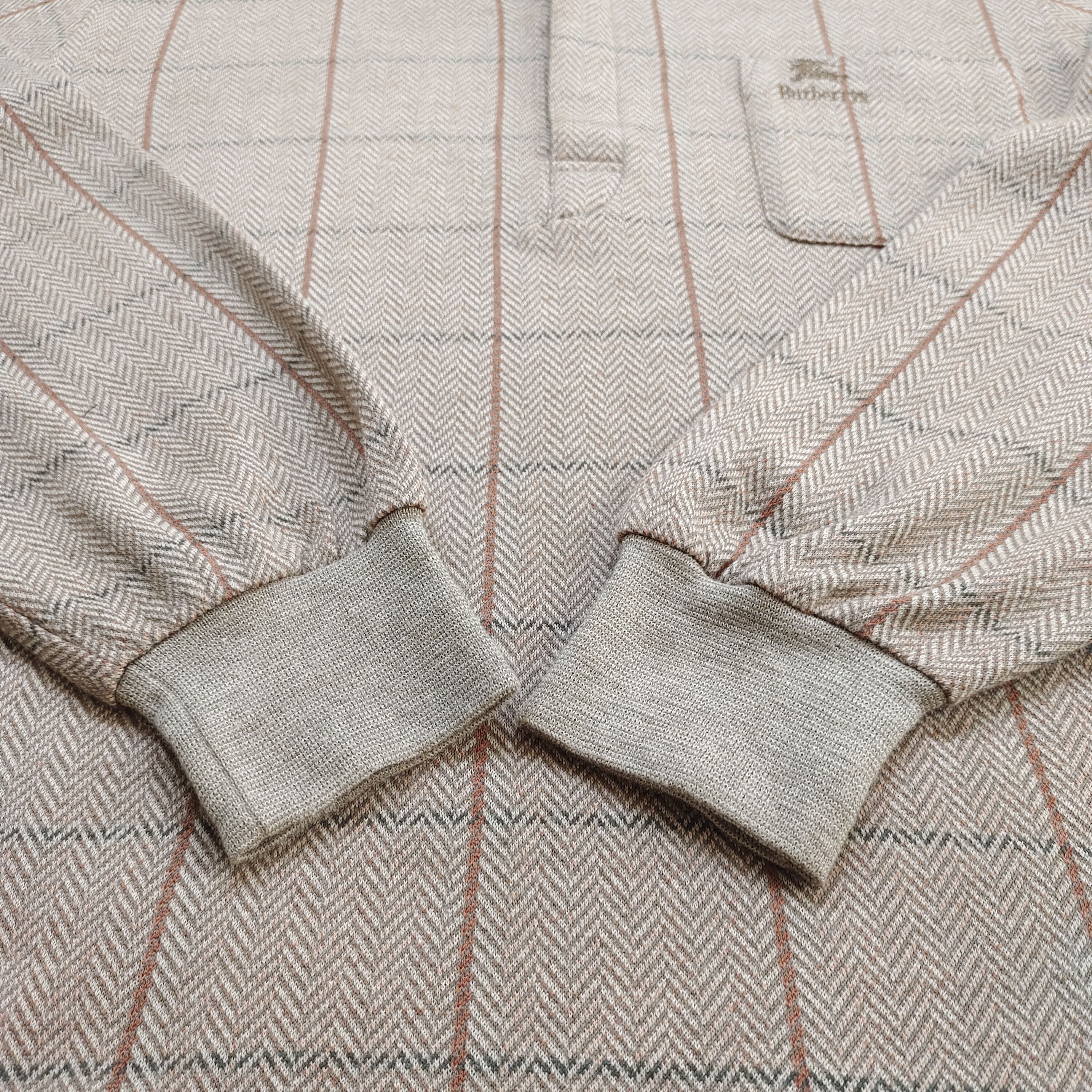 Burberry 90s BURBERRYS HERRINGBONE TATTERSALL WINDOWPANE POLO L Size US L / EU 52-54 / 3 - 6 Thumbnail