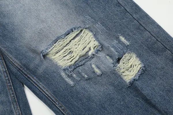 Japanese Brand VIBE American retro men's loose washed straight ripped jeans Size US 34 / EU 50 - 5 Thumbnail