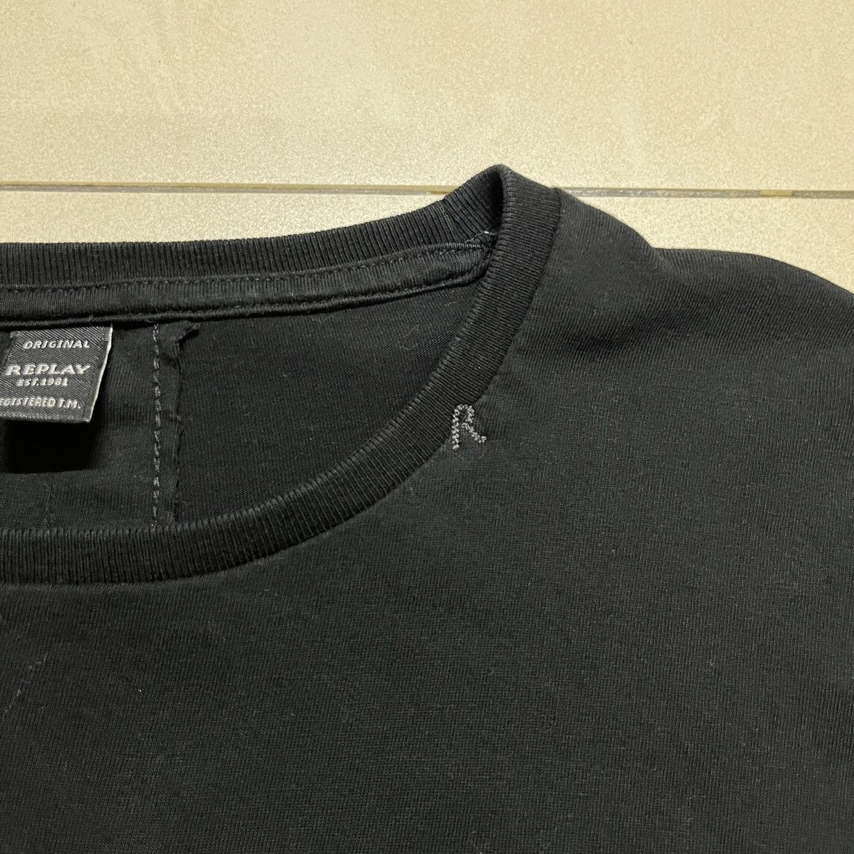 Replay × Vintage Replay Black Reconstructed Longsleeve T Shirt Size US S / EU 44-46 / 1 - 7 Thumbnail