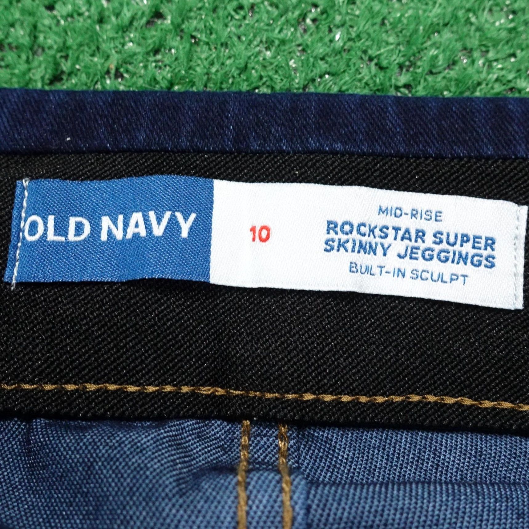 Old Navy Old Navy Jeans Womens 10 Dark Blue Rockstar Super Skinny Jegging Denim Jeans Size 32" / US 10 / IT 46 - 7 Thumbnail
