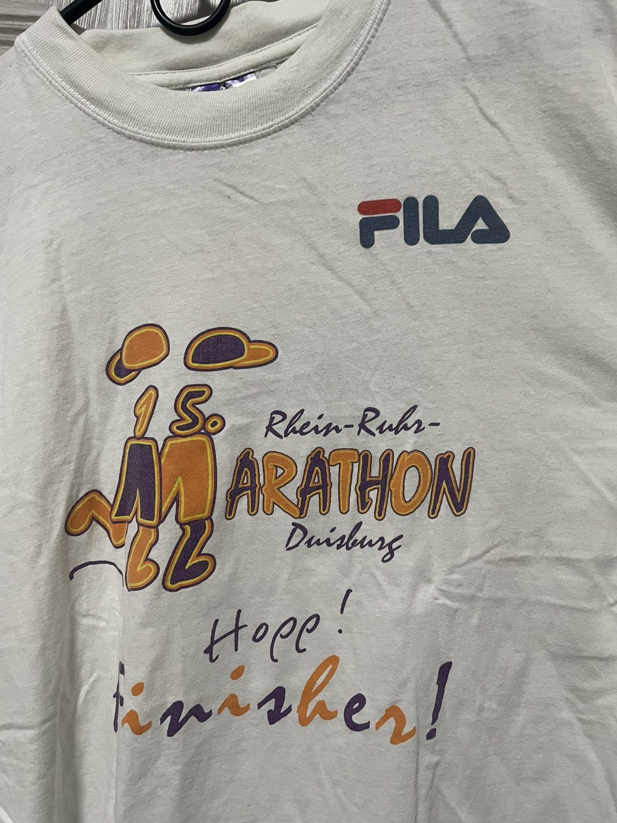 Vintage Vintage Fila 1998 Running Marathon Logo Sport Tee Y2K XL Size US XL / EU 56 / 4 - 5 Thumbnail