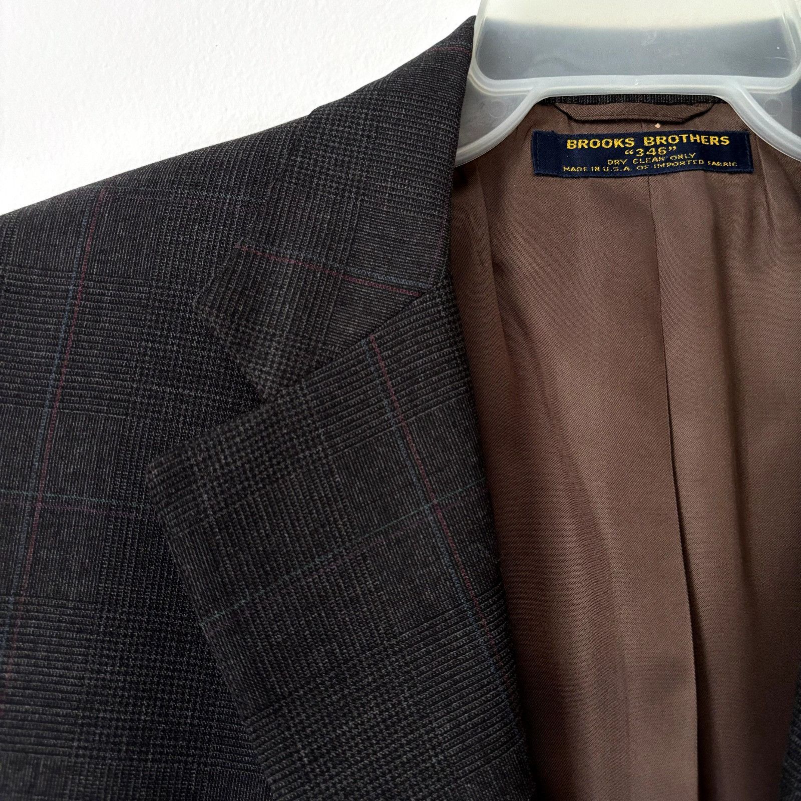 Brooks Brothers Brooks Brothers 346 Sport Coat Sz 42 Wool Blazer Windowpain Size 42R - 1 Thumbnail