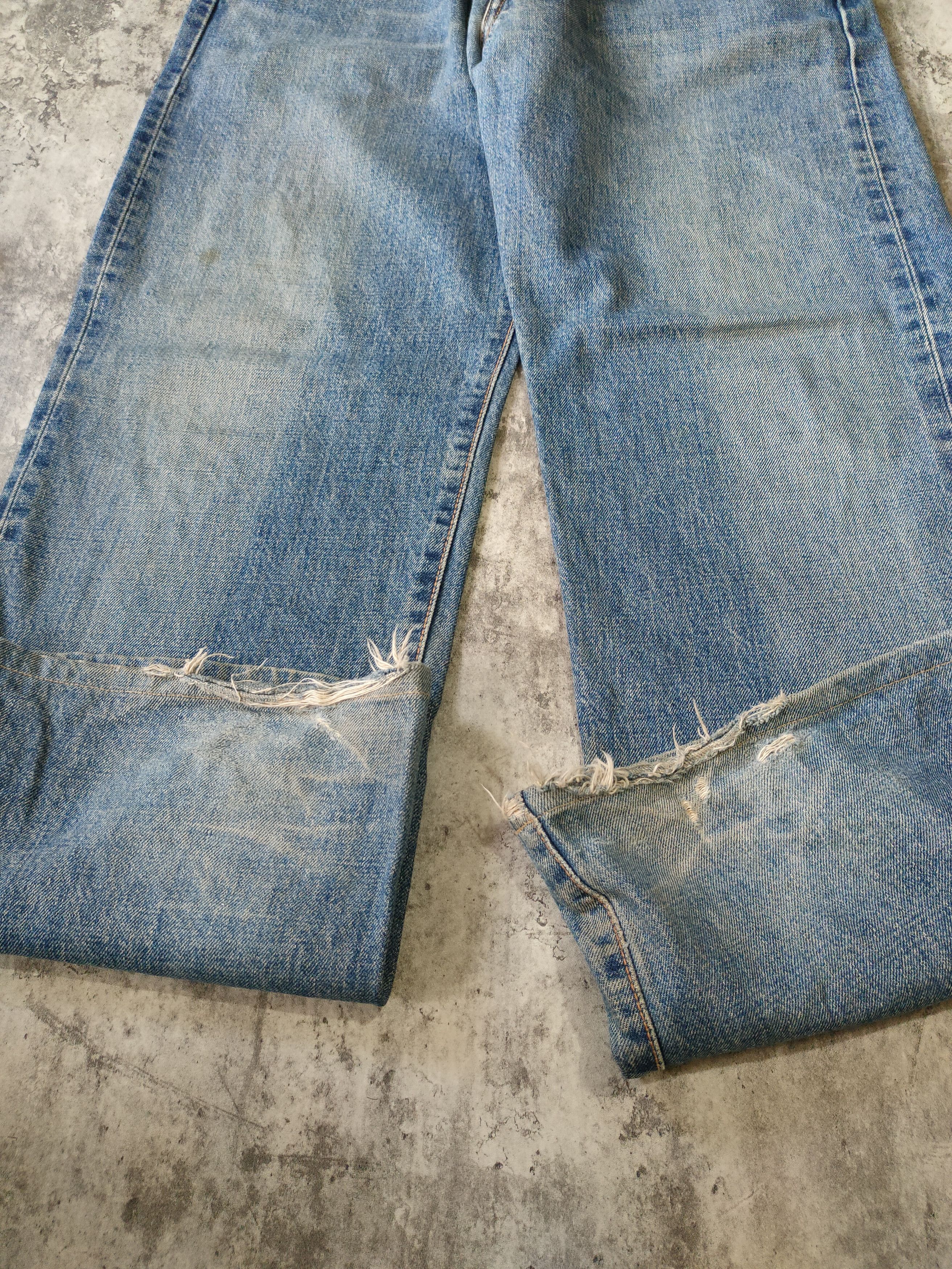 Edwin × Japanese Brand Edwin 505 Japan Selvedge Distressed Jeans Size US 31 - 8 Thumbnail