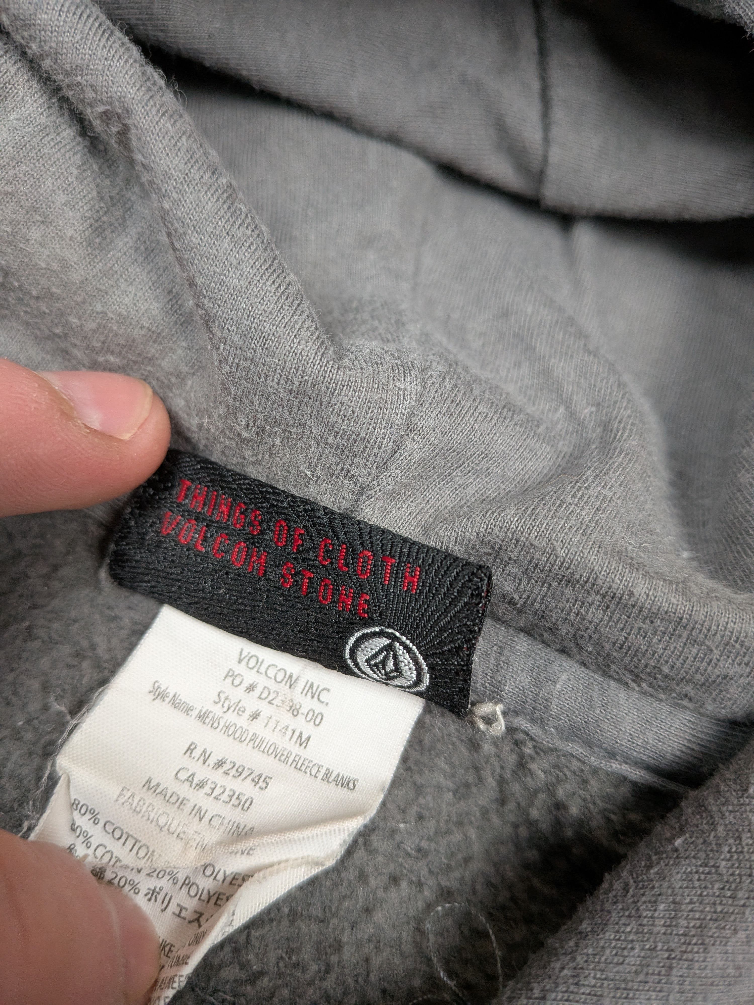 Volcom Volcom Stone Grey Hoodie Skater Aesthetic Grunge Size S/M Size US S / EU 44-46 / 1 - 8 Thumbnail