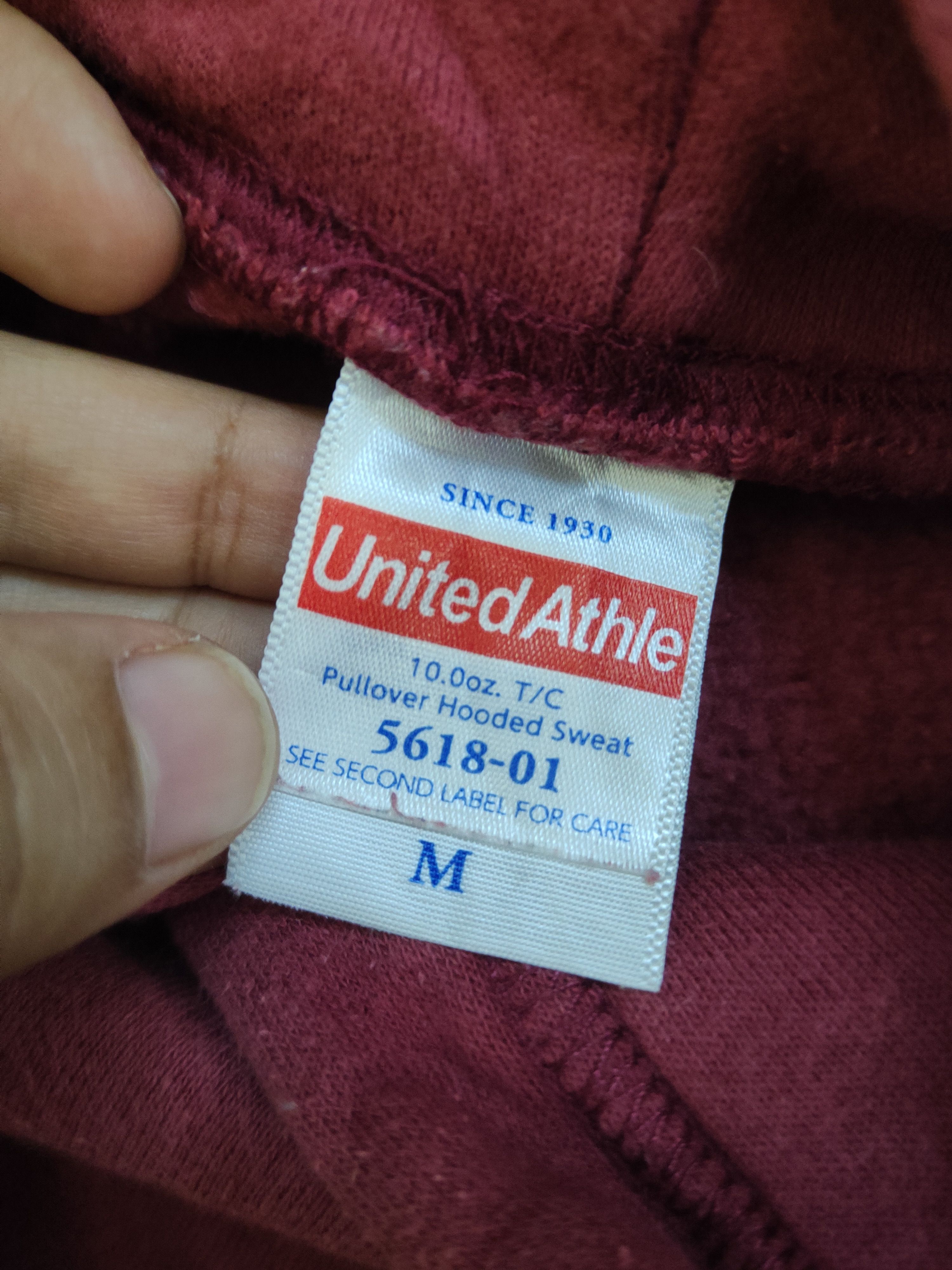 Japanese Brand Super Vintage by United Athle Red Hoodie Sweatshirts Size US M / EU 48-50 / 2 - 15 Thumbnail