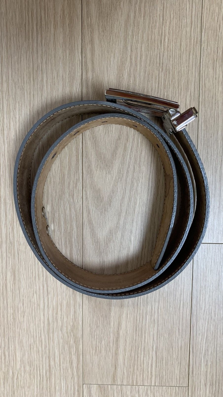 Dolce & Gabbana Dolce & Gabbana FW 2007 Silver Brushed Runway Belt Size 28 - 14 Thumbnail