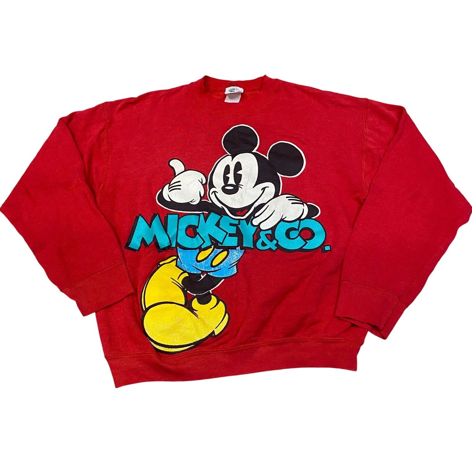 Disney × Vintage Vintage 90s Disney Mickey & Co Crew Sweatshirt Men's L Size US L / EU 52-54 / 3 - 1 Thumbnail