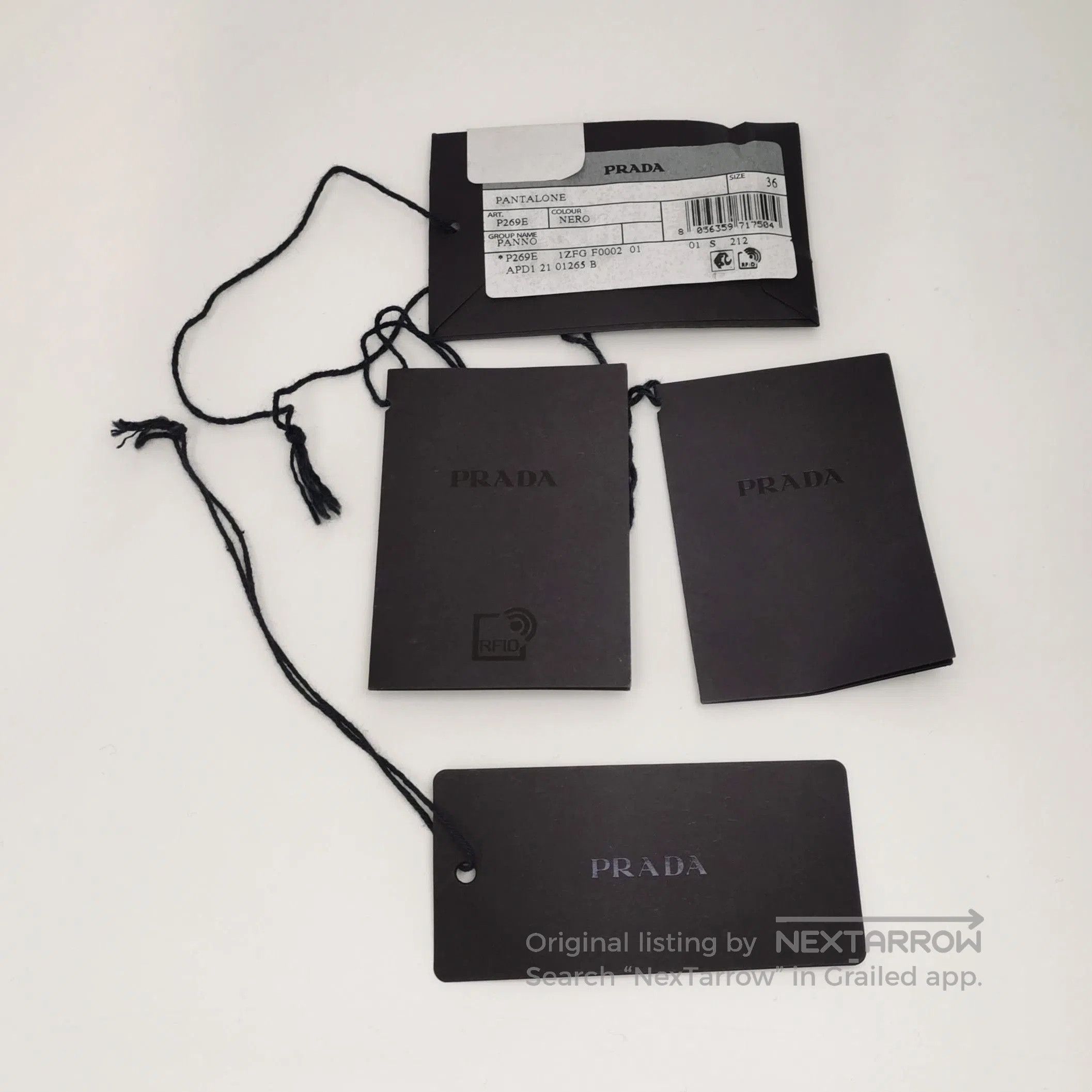 Prada Prada Wool Blend Black Straight. Size 35" - 4 Thumbnail