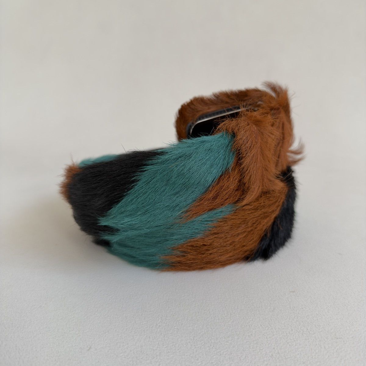 Prada A/W 17 Multicoloured Fur Belt Size 32 - 6 Thumbnail