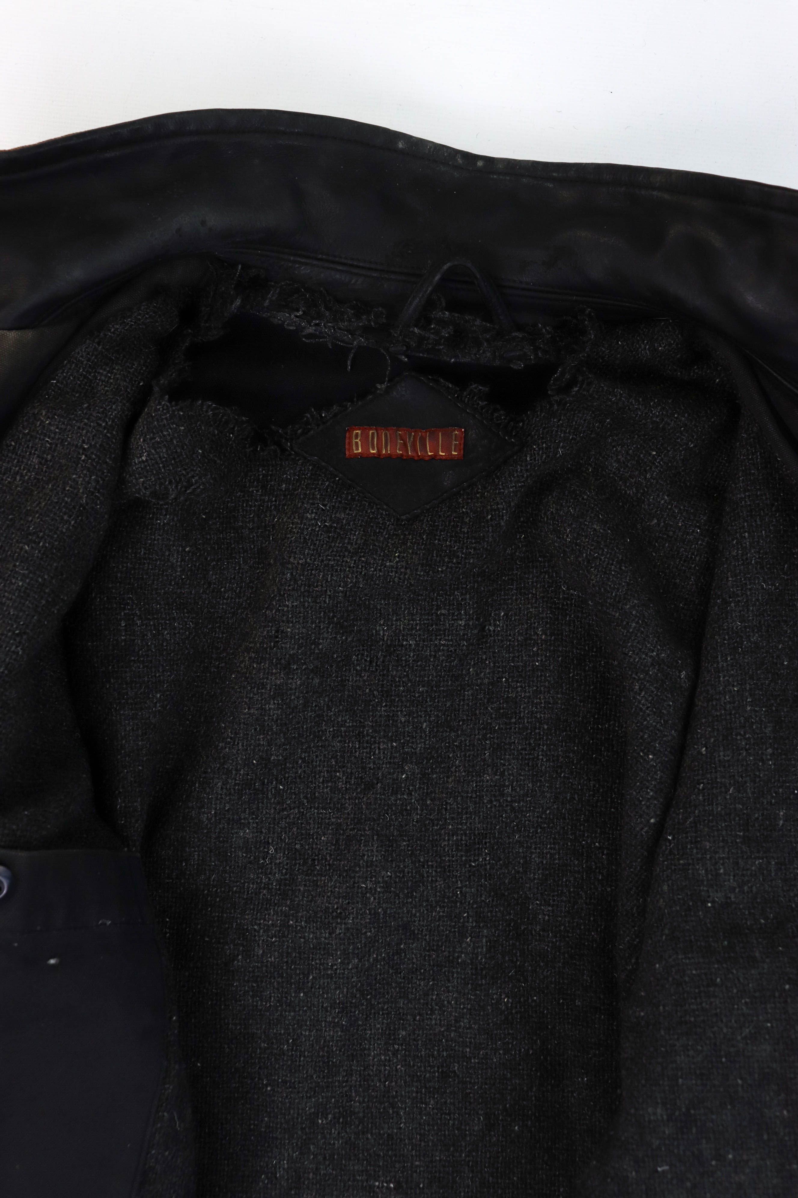 Boneville Boneville Vintage Thrashed Distress Sunfaded Leather Jacket Size US L / EU 52-54 / 3 - 19 Thumbnail
