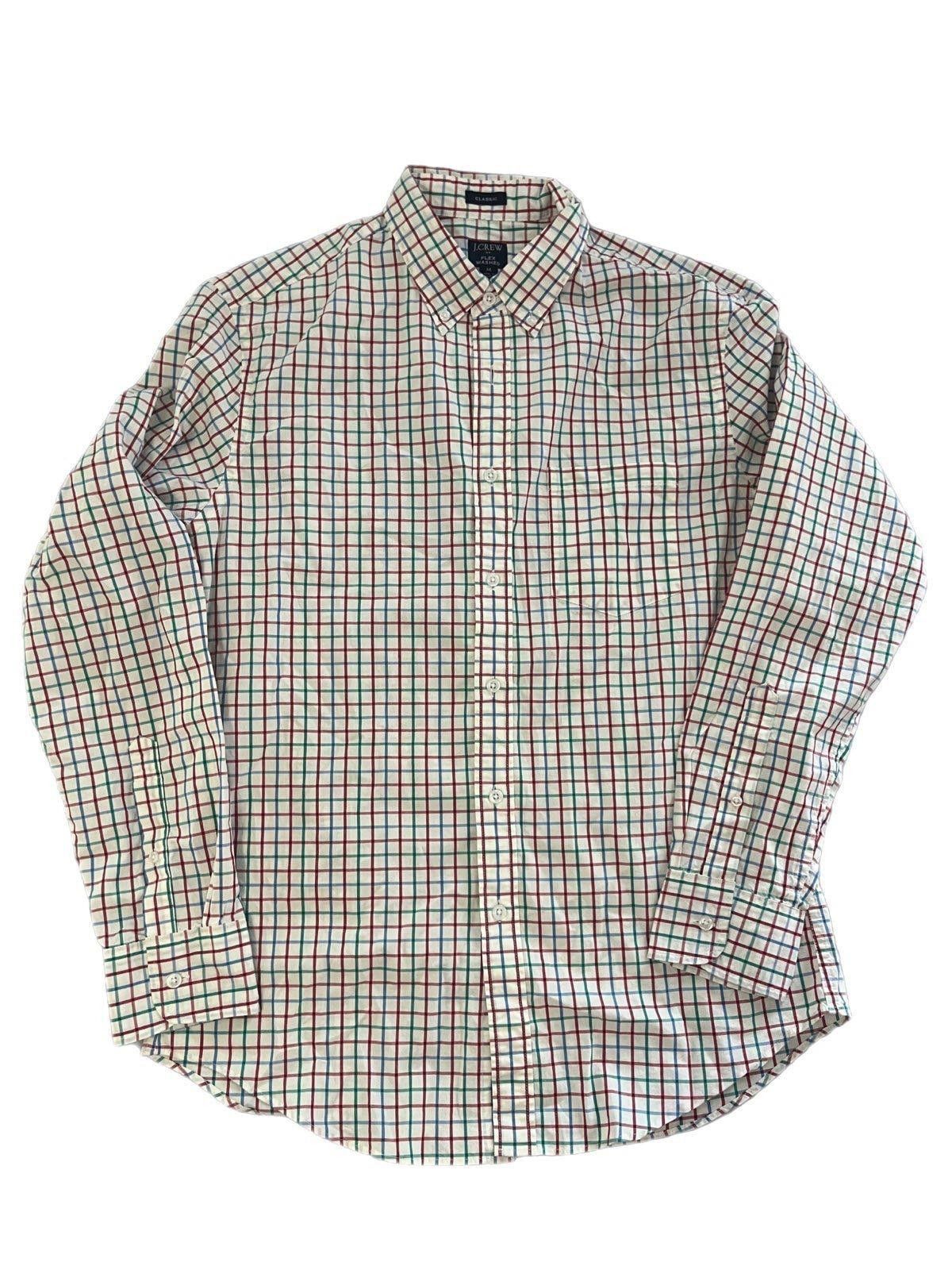 J.Crew J Crew Plaid Flex Wash Button Down Classic Fit LS Shirt Med Size US M / EU 48-50 / 2 - 2 Thumbnail