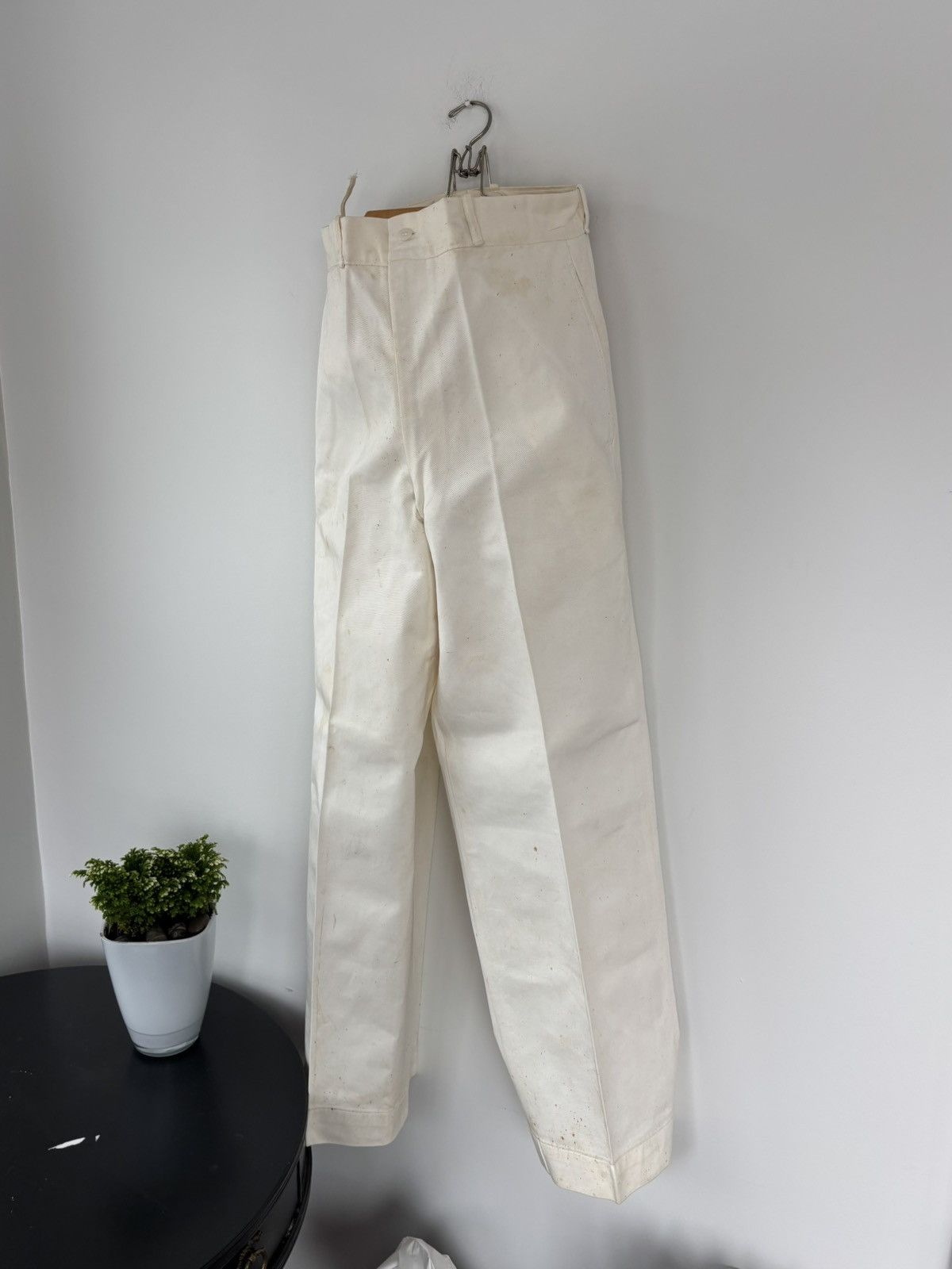 Vintage 1950s Trousers Vintage Dress Pants RCN Navy WW2 Structured Size 34R - 17 Thumbnail