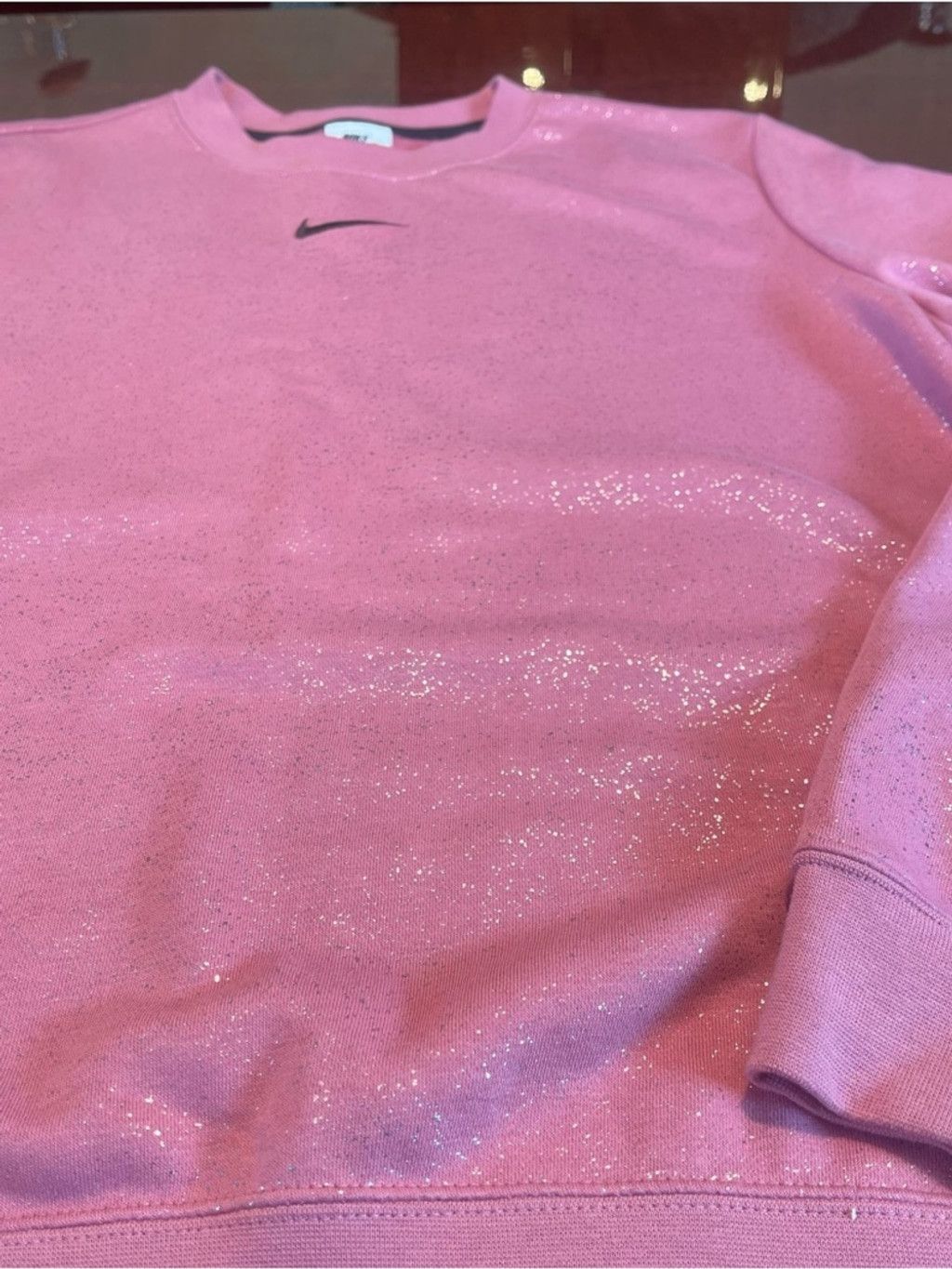 Nike Nike Glitter Sparkle Pink Crewneck Sweatshirt Oversized L Size L / US 10 / IT 46 - 3 Thumbnail