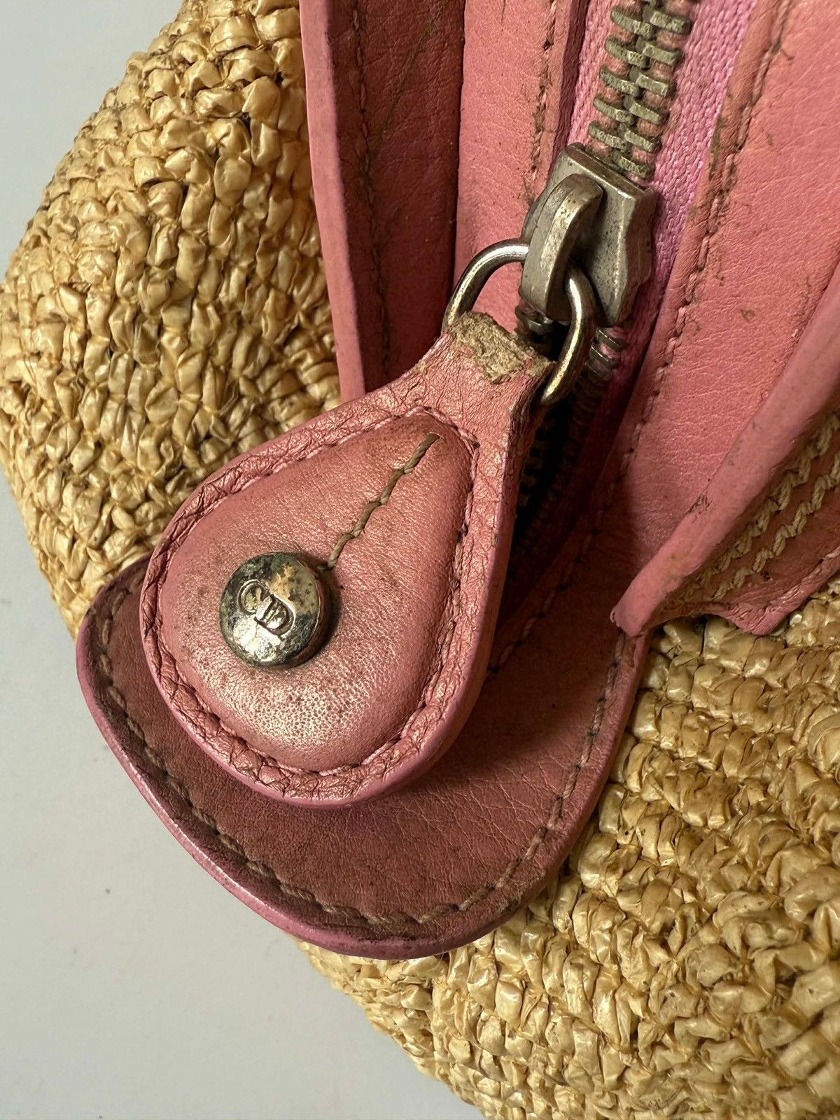 Dior Christian Dior by John Galliano Floral Straw Raffia Handbag Size ONE SIZE - 8 Thumbnail